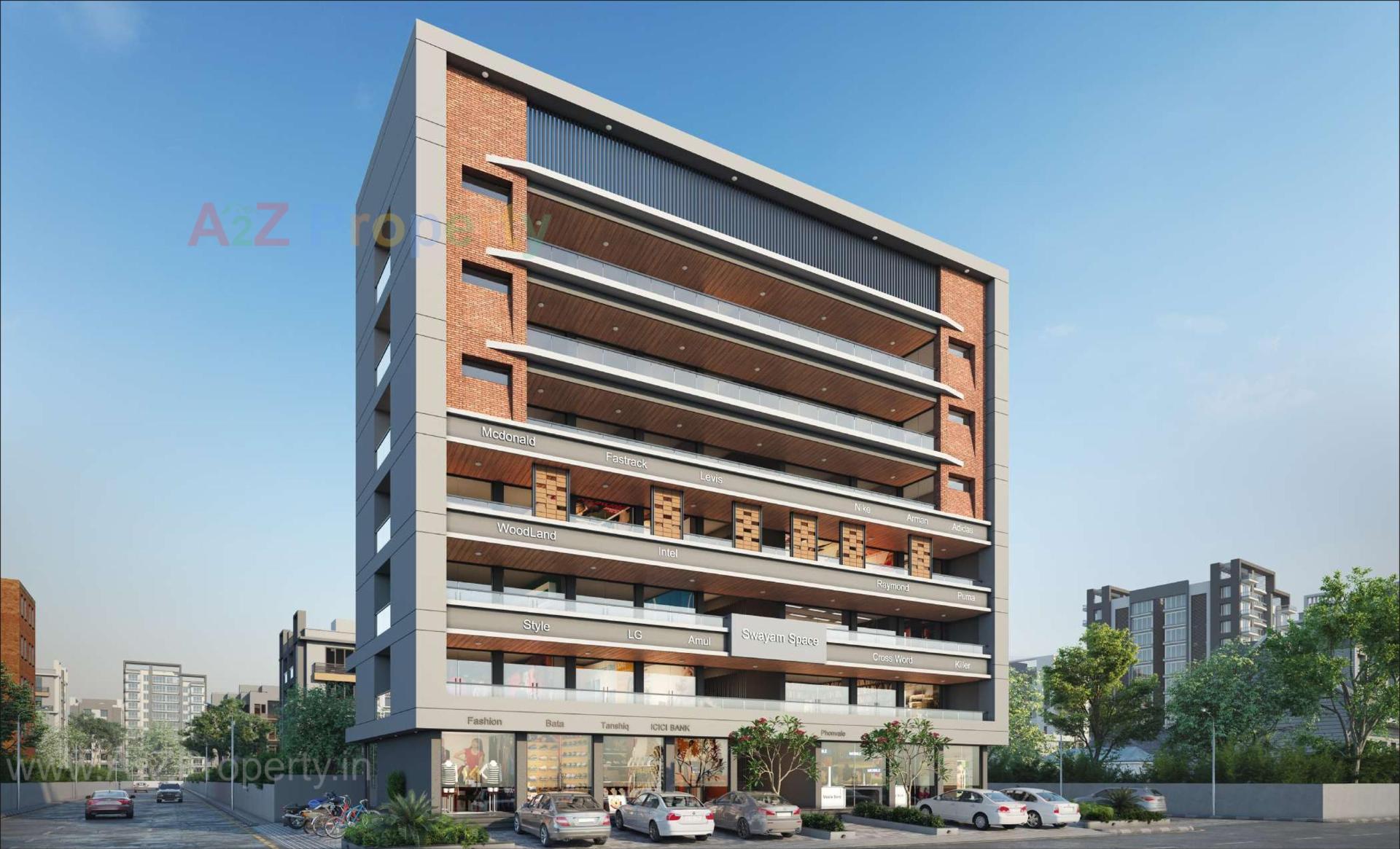 3D Elevation of real estate project Swayam Space located at Mavdi, Rajkot, Gujarat