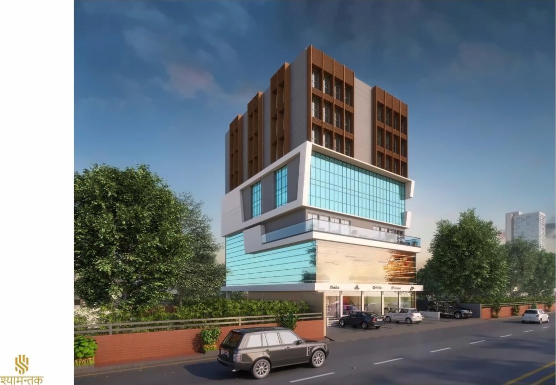 3D Elevation of real estate project Syamantaka located at Nana-mava, Rajkot, Gujarat