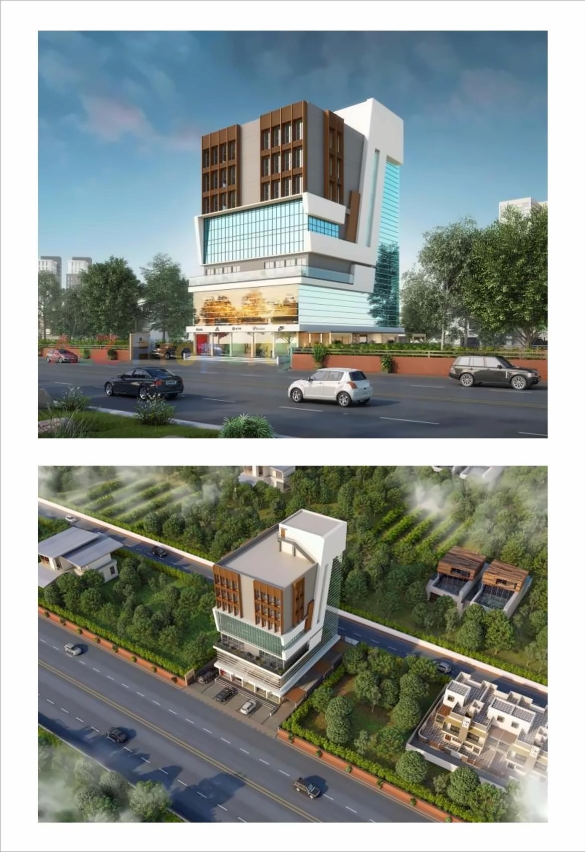 3D Elevation of real estate project Syamantaka located at Nana-mava, Rajkot, Gujarat