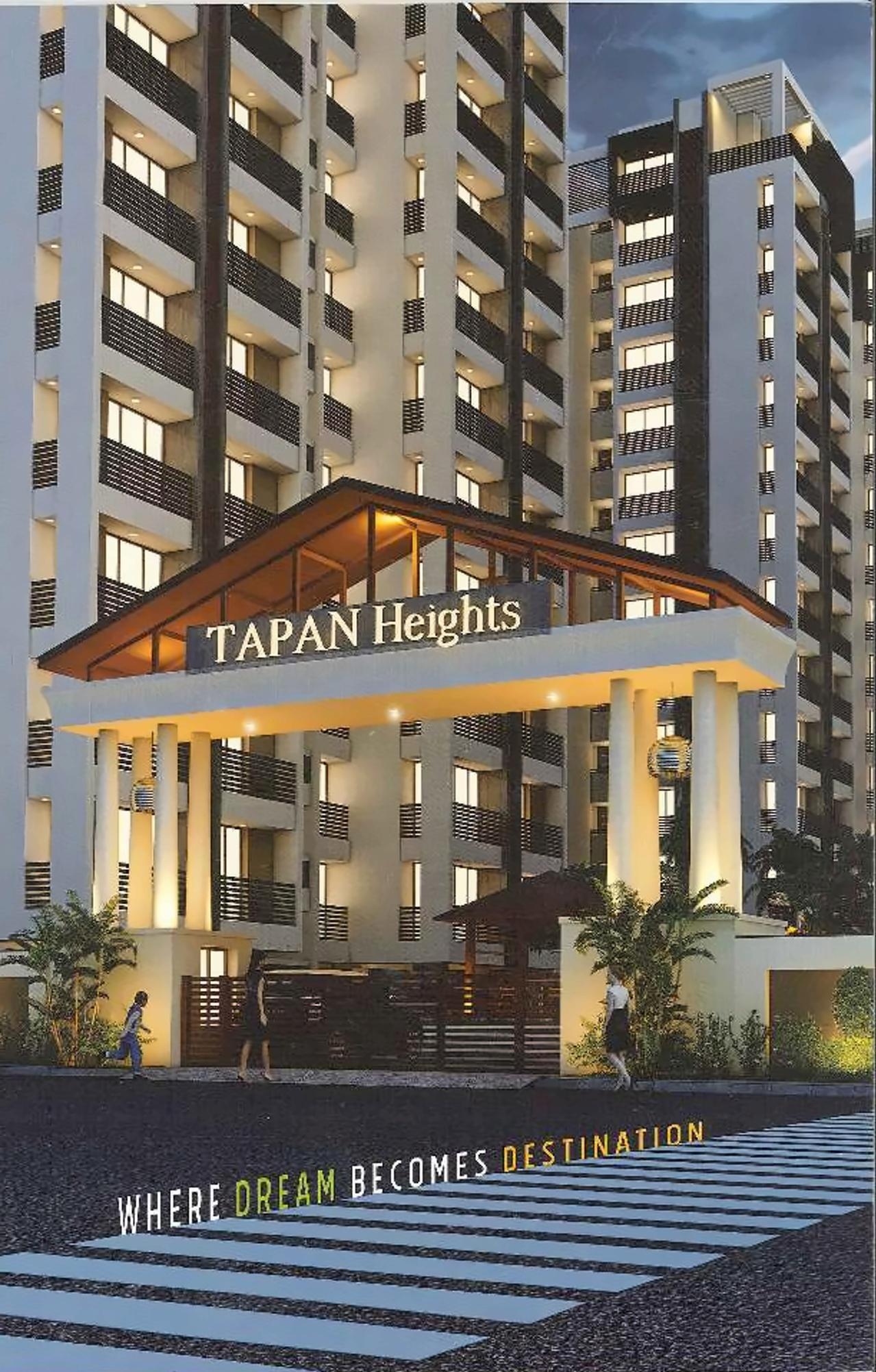 3D Elevation of real estate project Tapan Heights located at Vavadi, Rajkot, Gujarat