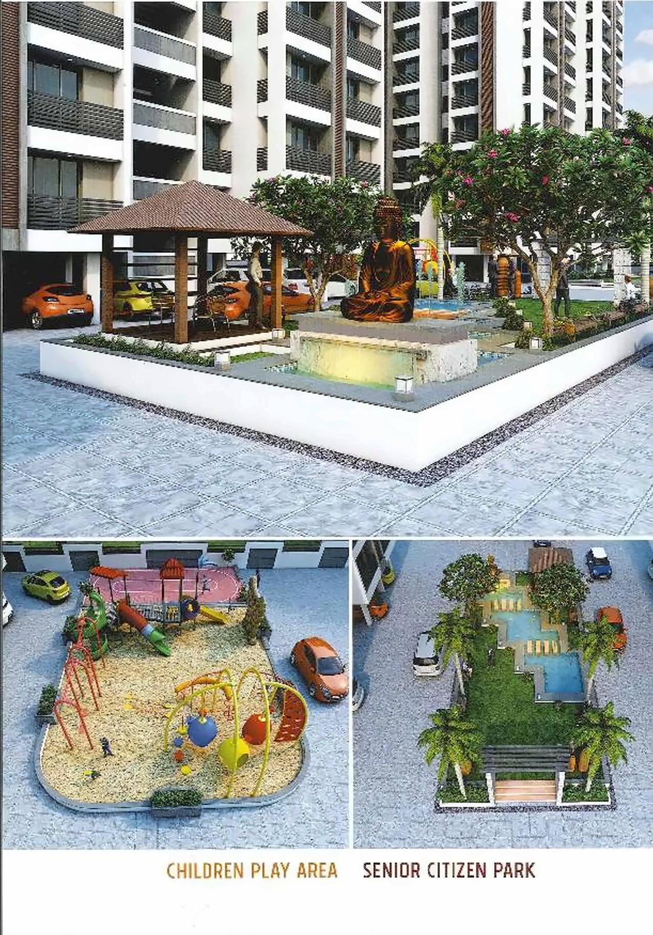 3D Elevation of real estate project Tapan Heights located at Vavadi, Rajkot, Gujarat