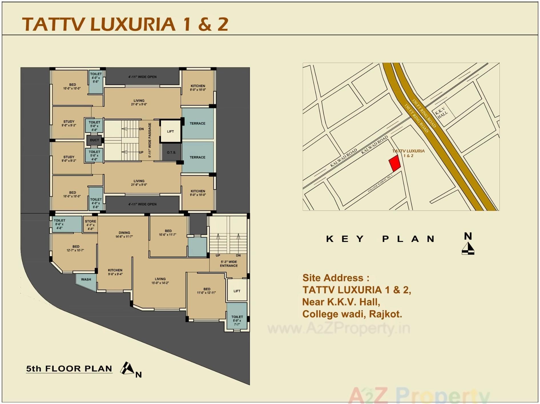 Layout of real estate project Tattv Luxuria located at Nanamava, Rajkot, Gujarat