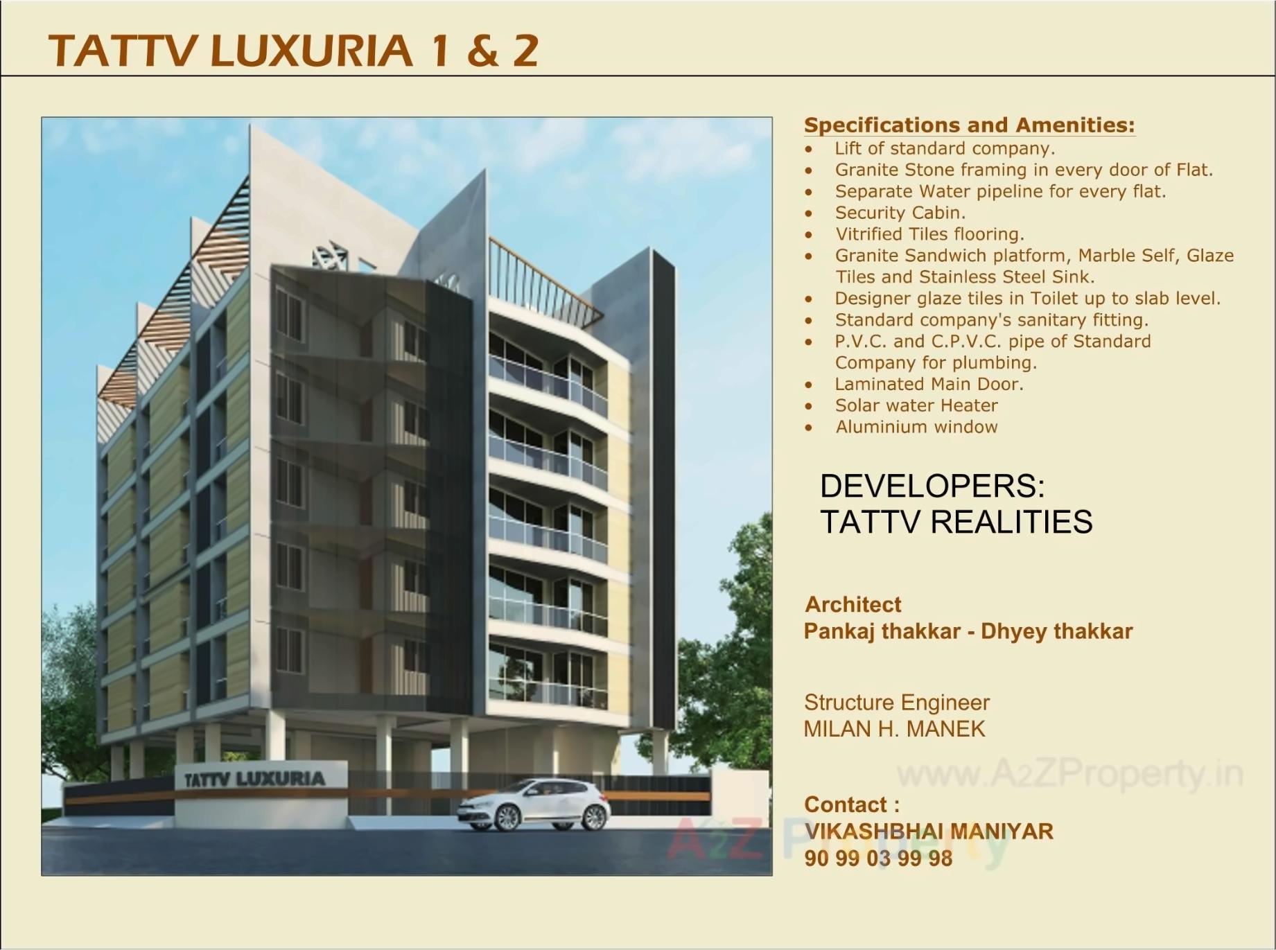 3D Elevation of real estate project Tattv Luxuria located at Nanamava, Rajkot, Gujarat
