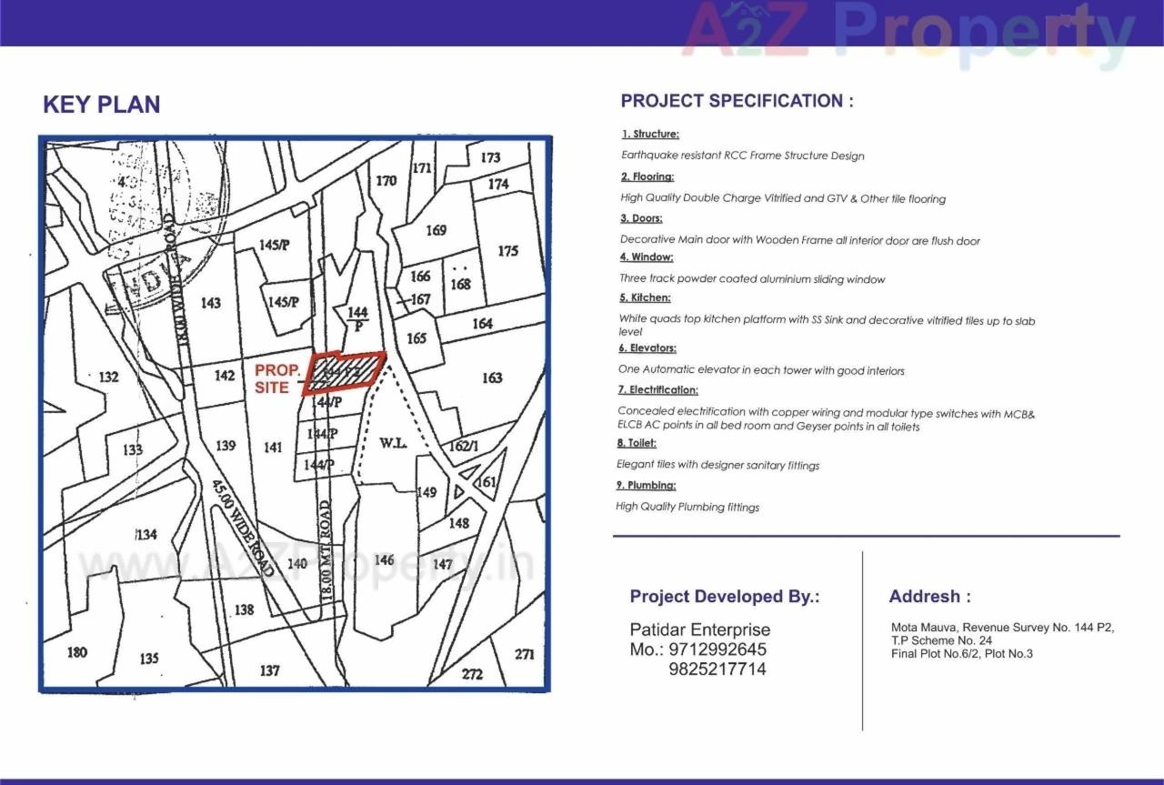  of real estate project The Blue Moon located at Motamava, Rajkot, Gujarat