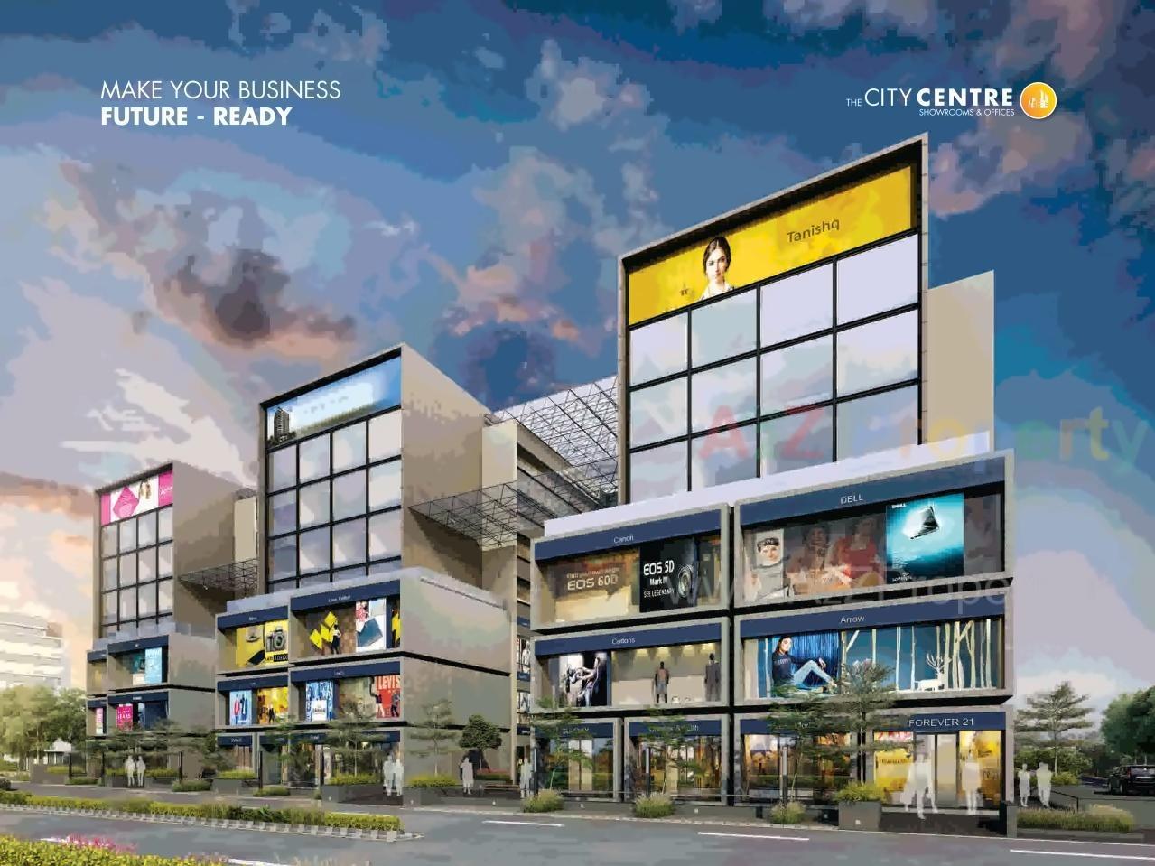 3D Elevation of real estate project The City Centre located at Rajkot, Rajkot, Gujarat