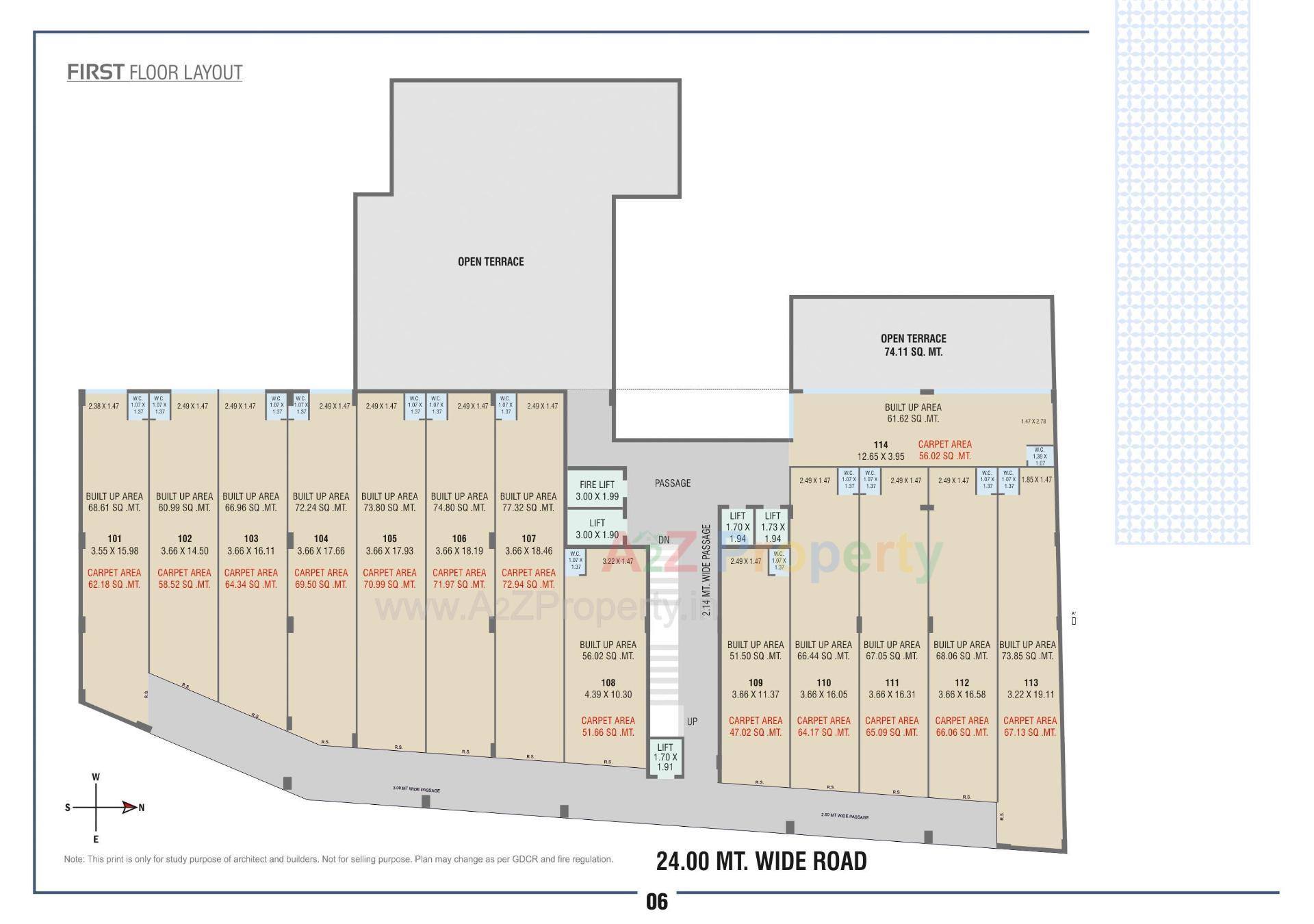 Layout of real estate project The Corporate World located at Rajkot, Rajkot, Gujarat