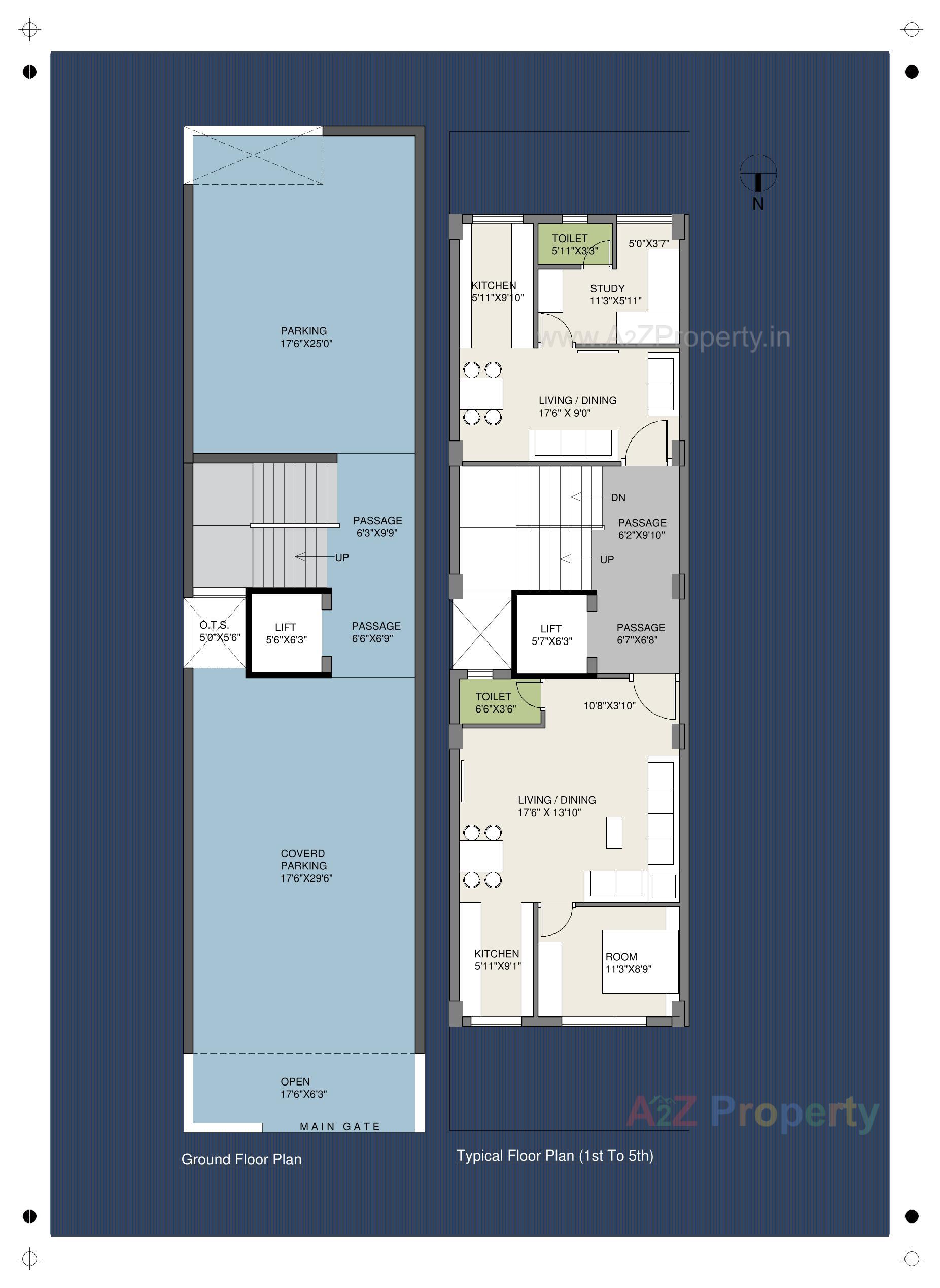 Layout of real estate project The Corporate located at Raiya, Rajkot, Gujarat