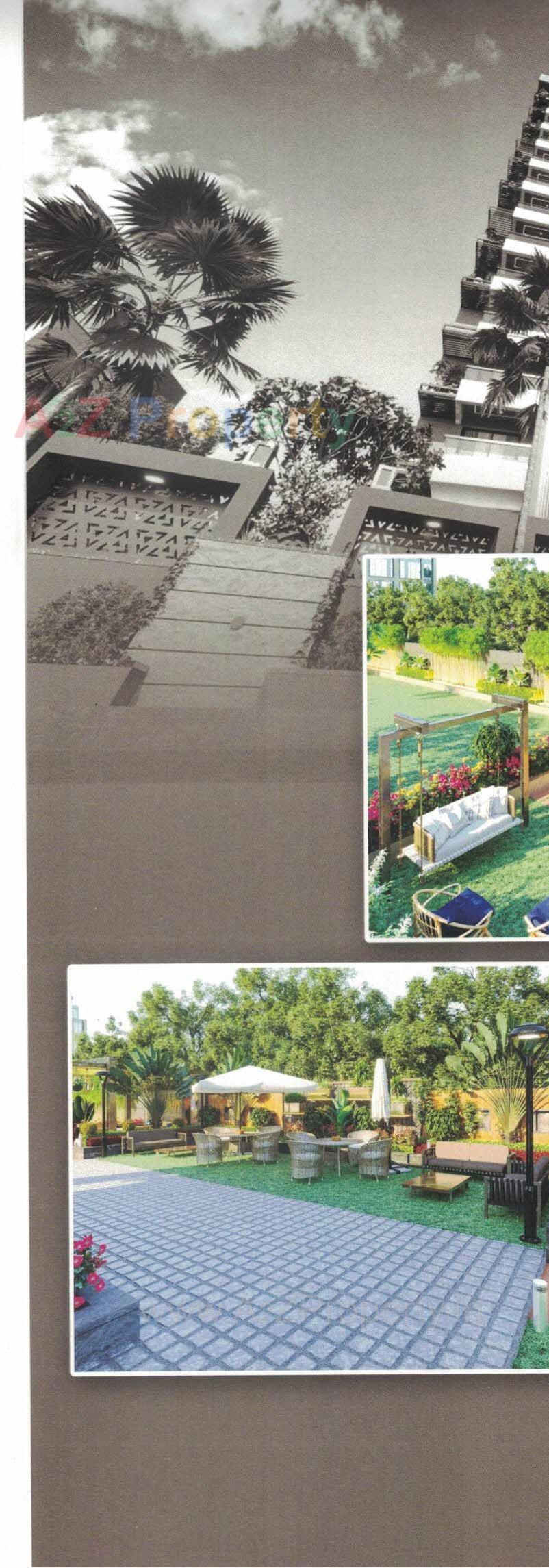 3D Elevation of real estate project The Crown located at Motamava, Rajkot, Gujarat