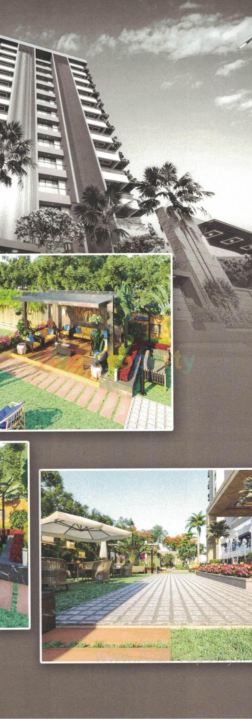 3D Elevation of real estate project The Crown located at Motamava, Rajkot, Gujarat