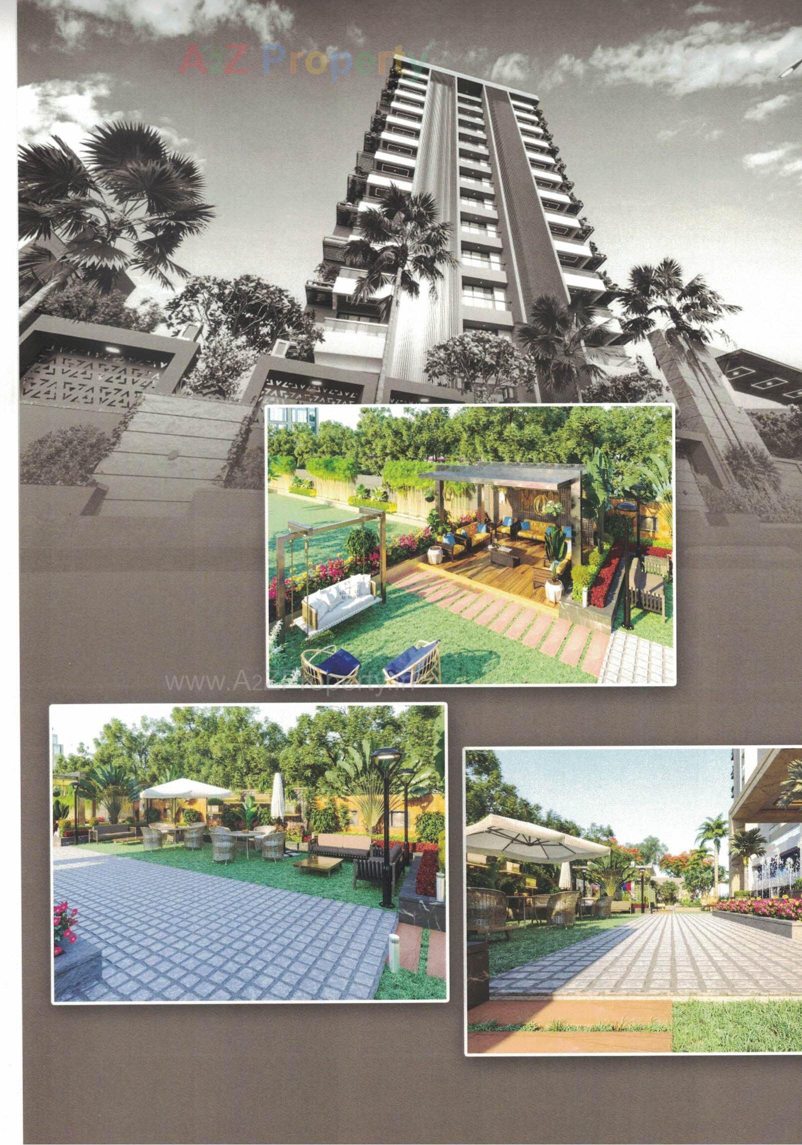 3D Elevation of real estate project The Crown located at Motamava, Rajkot, Gujarat