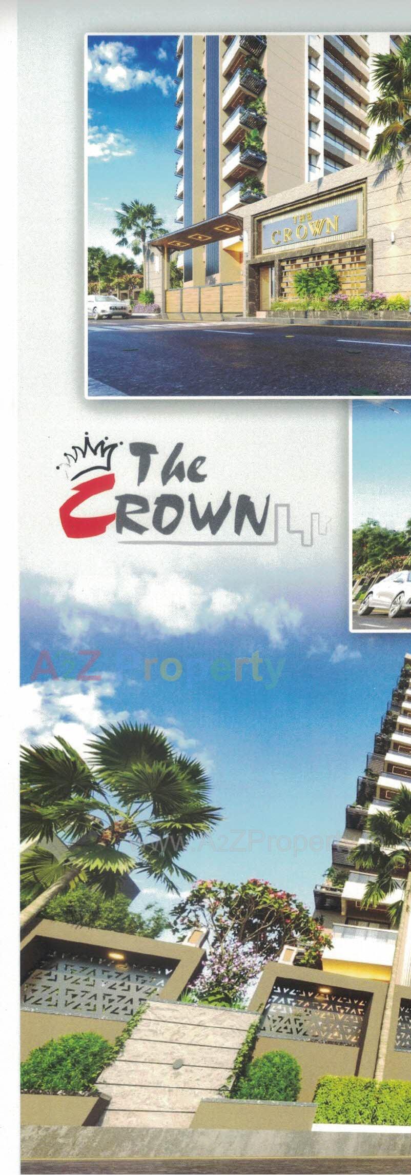 3D Elevation of real estate project The Crown located at Motamava, Rajkot, Gujarat
