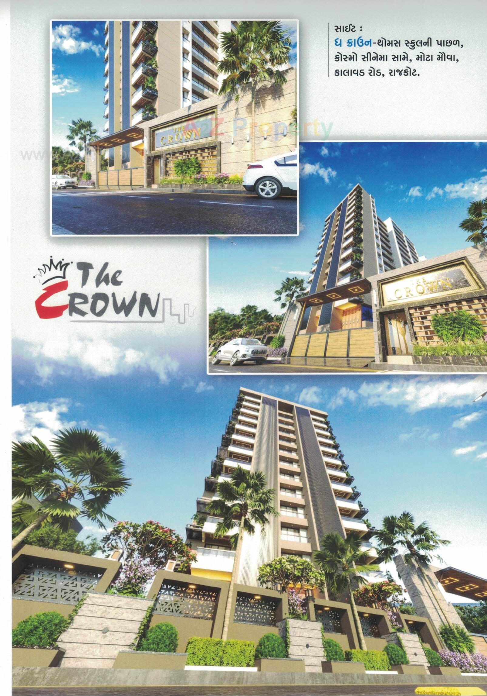 3D Elevation of real estate project The Crown located at Motamava, Rajkot, Gujarat