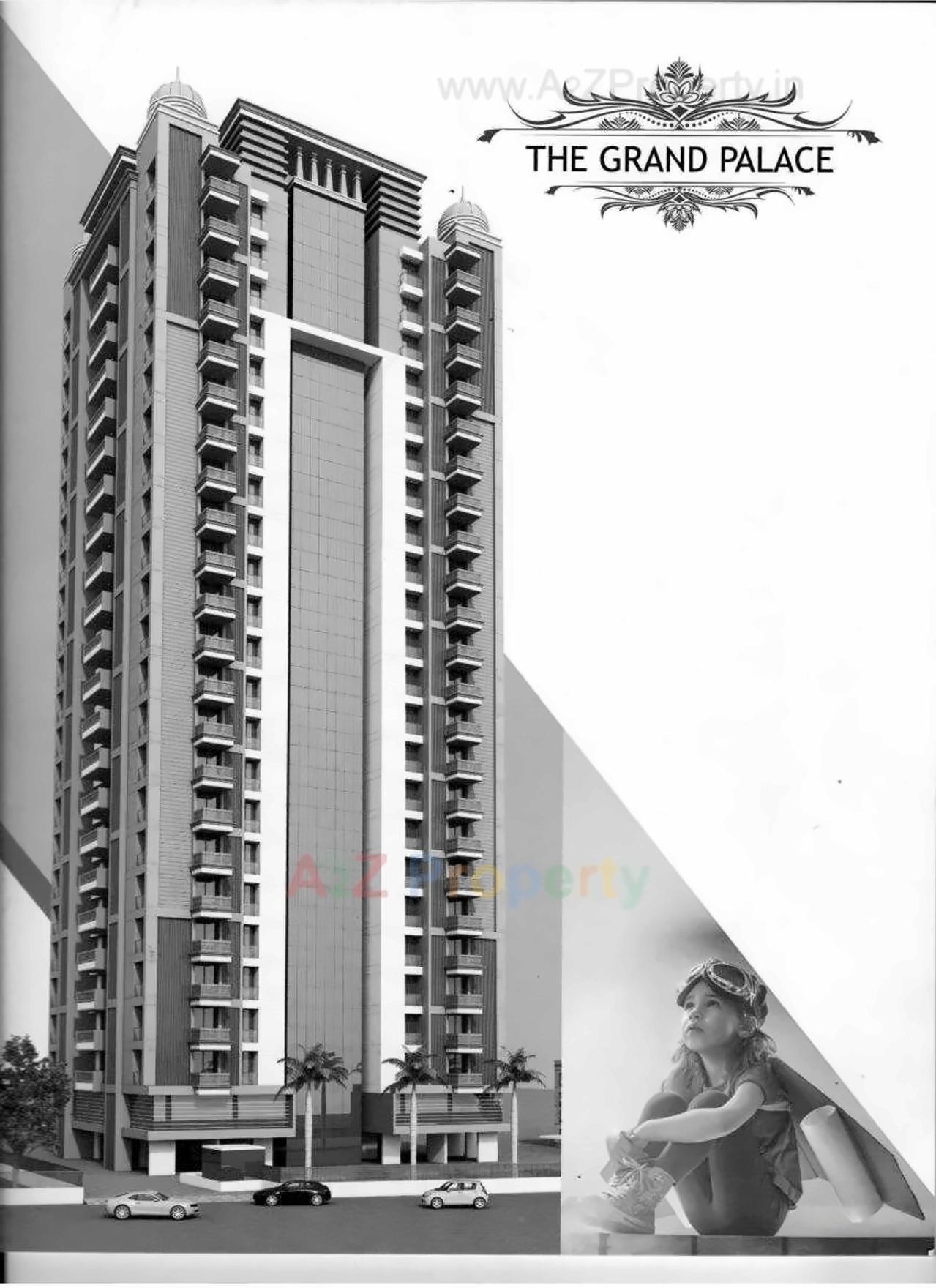 3D Elevation of real estate project The Grand Palace located at Mavdi, Rajkot, Gujarat