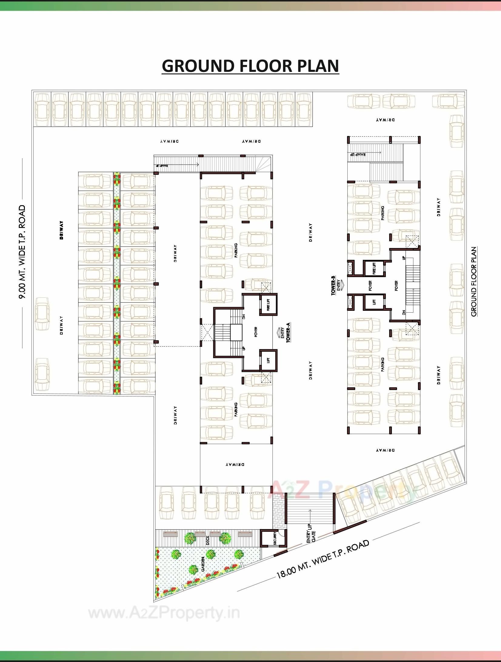 Layout of real estate project The Green Moon located at Motamava, Rajkot, Gujarat