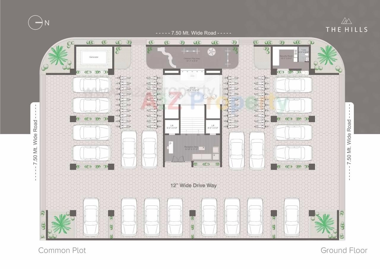 Layout of real estate project The Hills located at Rajkot, Rajkot, Gujarat