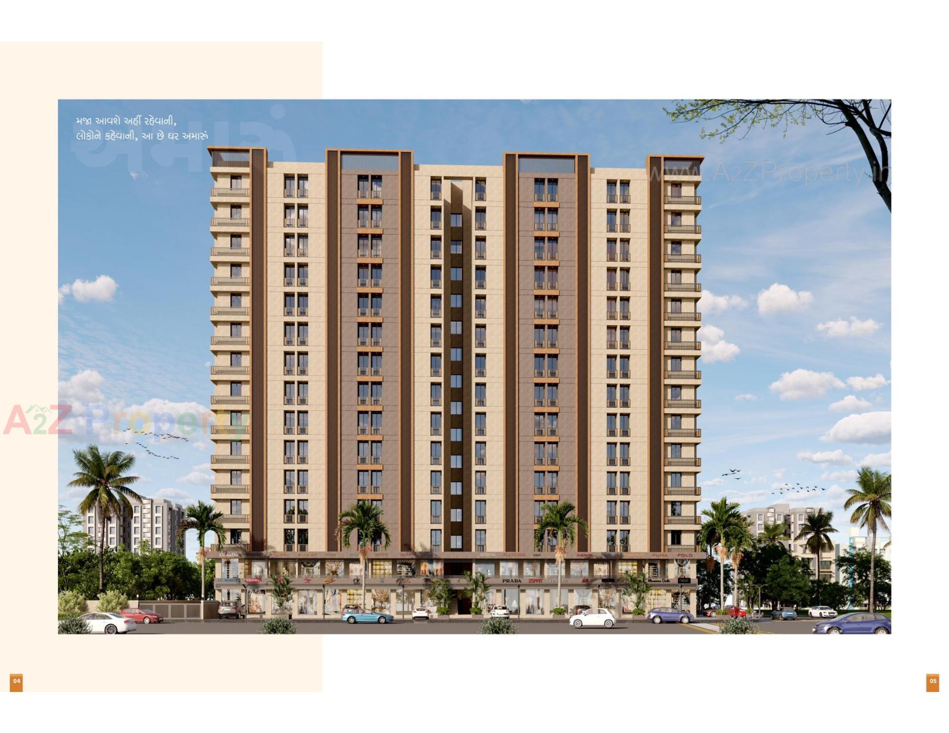 3D Elevation of real estate project The  Iconic World located at Kangashiyali, Rajkot, Gujarat