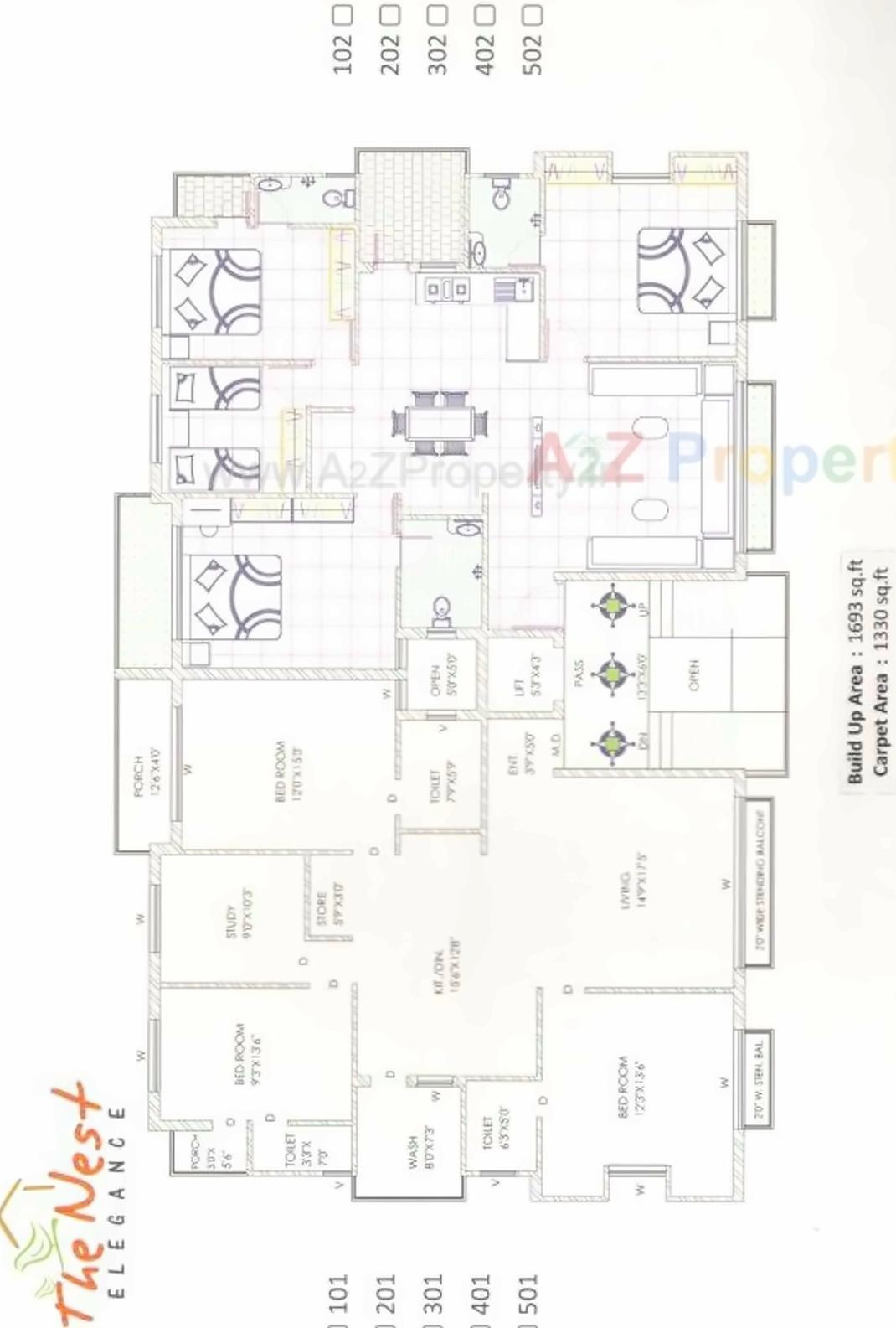 Layout of real estate project The Nest Elegance located at Mavdi, Rajkot, Gujarat