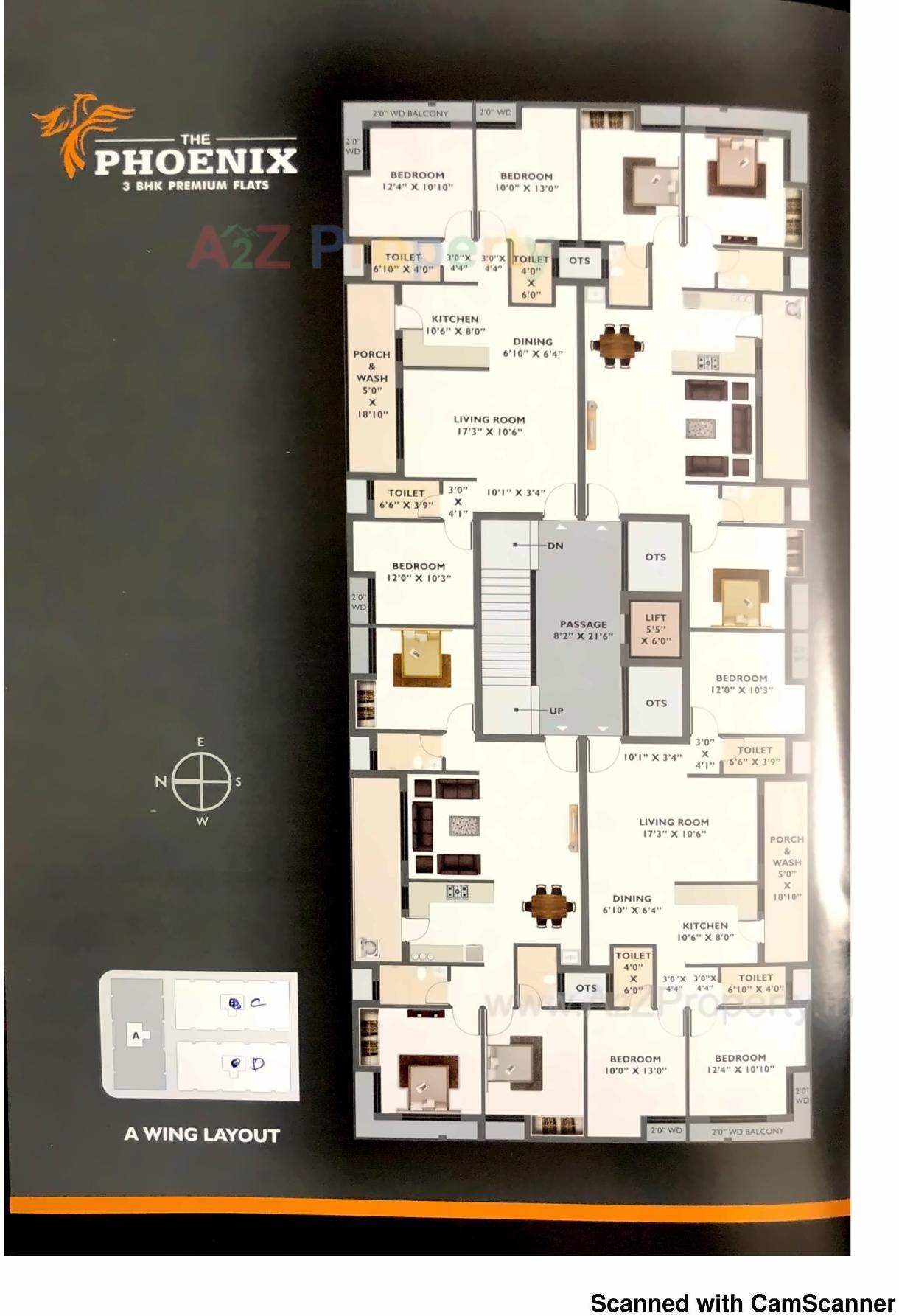 Layout of real estate project The Phoenix located at Mavdi, Rajkot, Gujarat