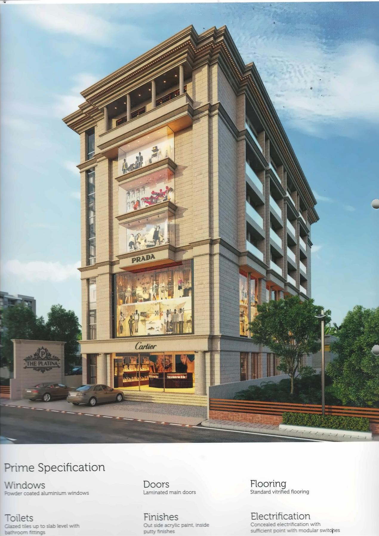 3D Elevation of real estate project The Platina located at Rajkot, Rajkot, Gujarat