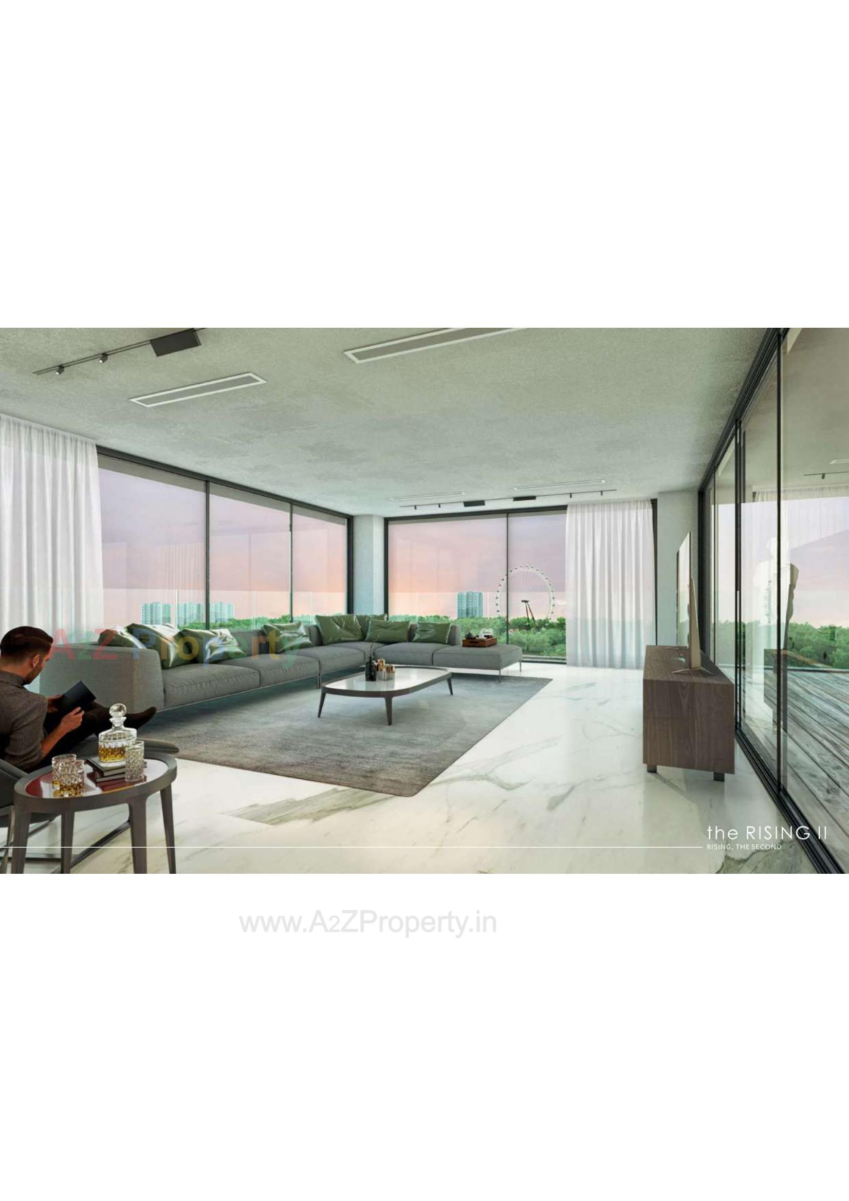 3D Elevation of real estate project The Rising located at Ghanteshwar, Rajkot, Gujarat