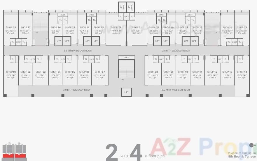 Layout of real estate project The Spire located at Raiya, Rajkot, Gujarat