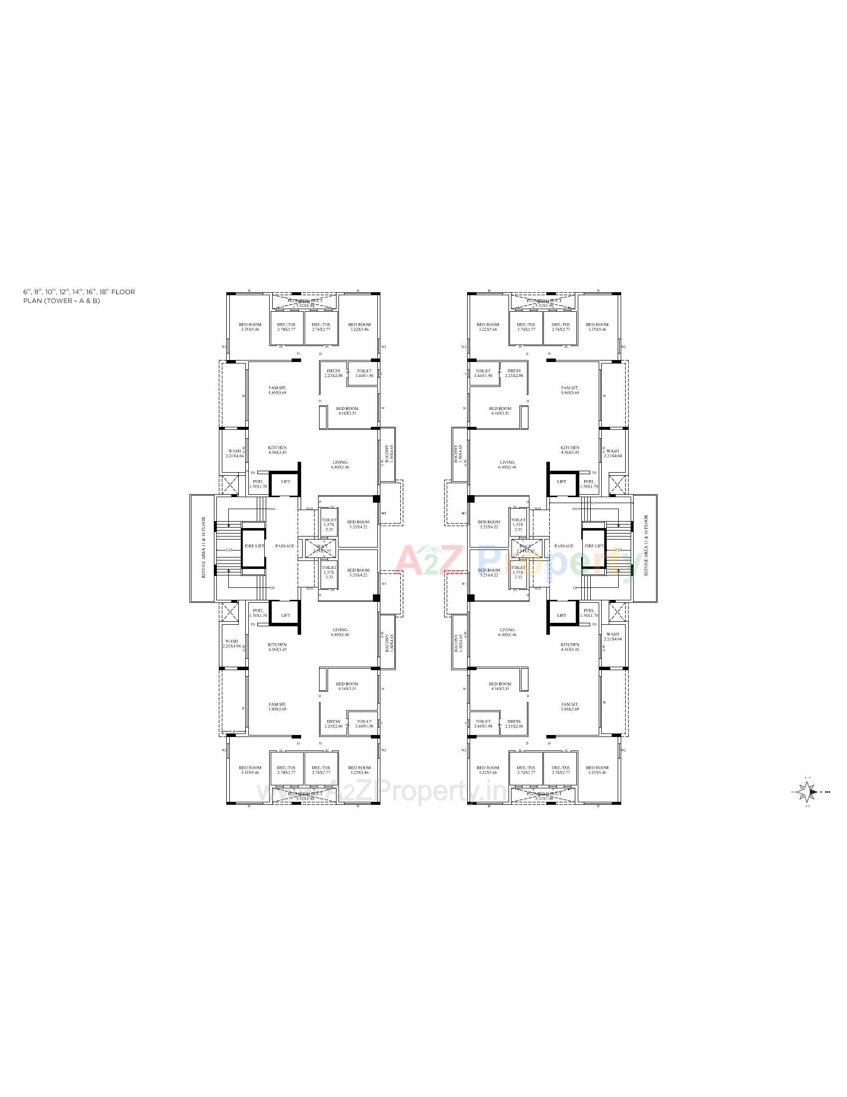 Layout of real estate project The Twin Towers located at Rajkot, Rajkot, Gujarat