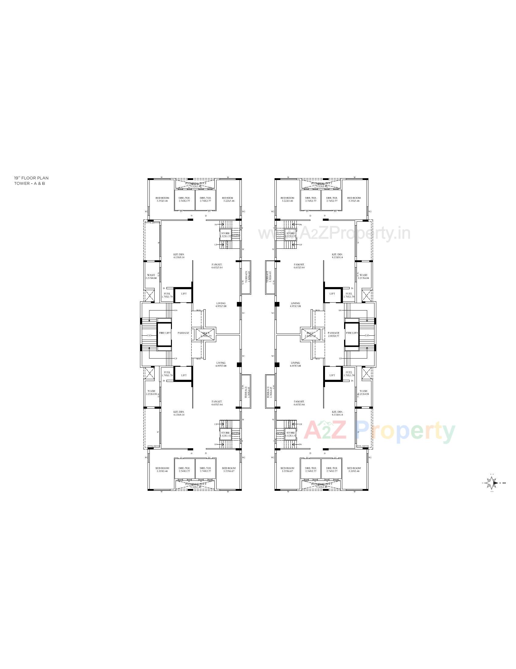 Layout of real estate project The Twin Towers located at Rajkot, Rajkot, Gujarat