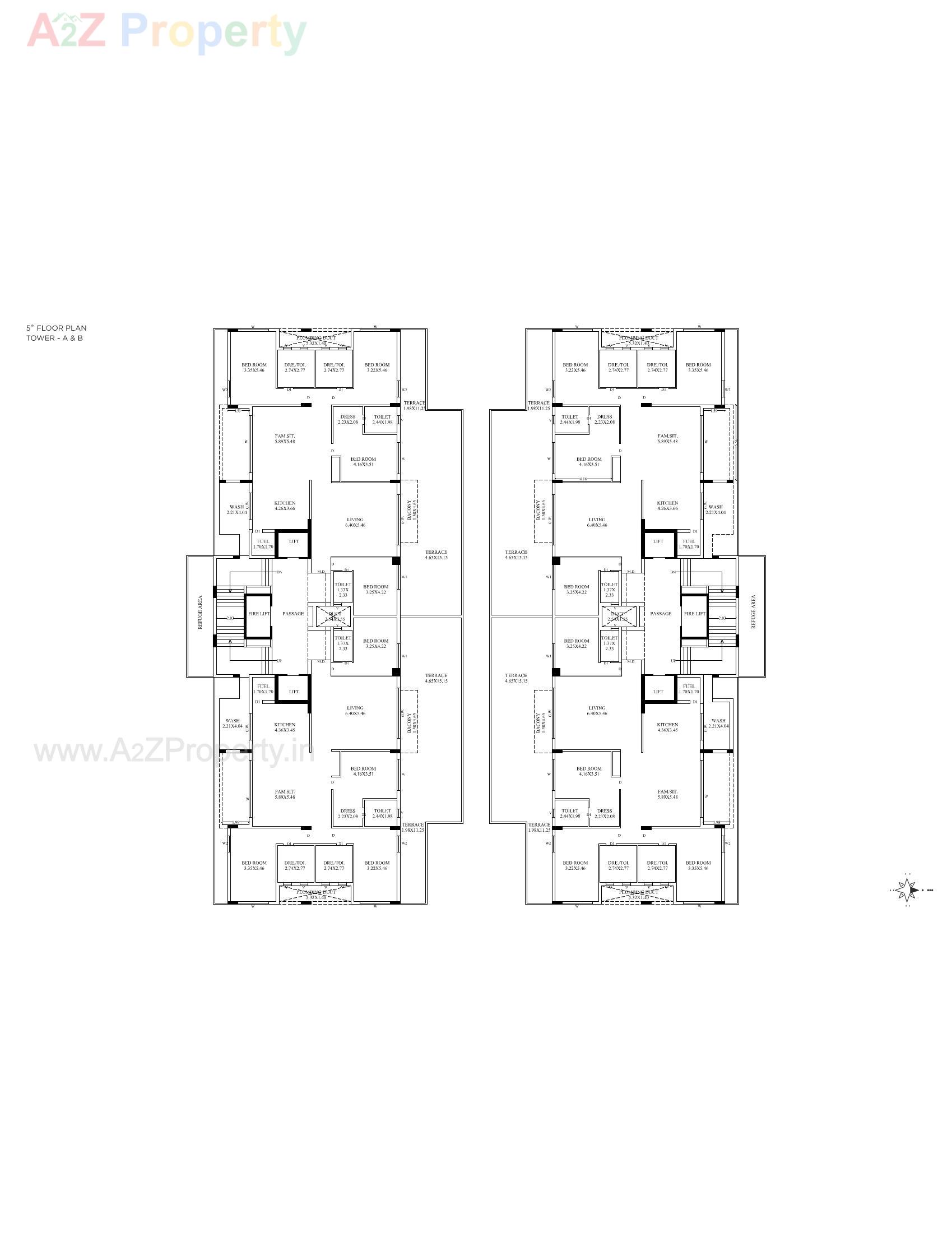 Layout of real estate project The Twin Towers located at Rajkot, Rajkot, Gujarat
