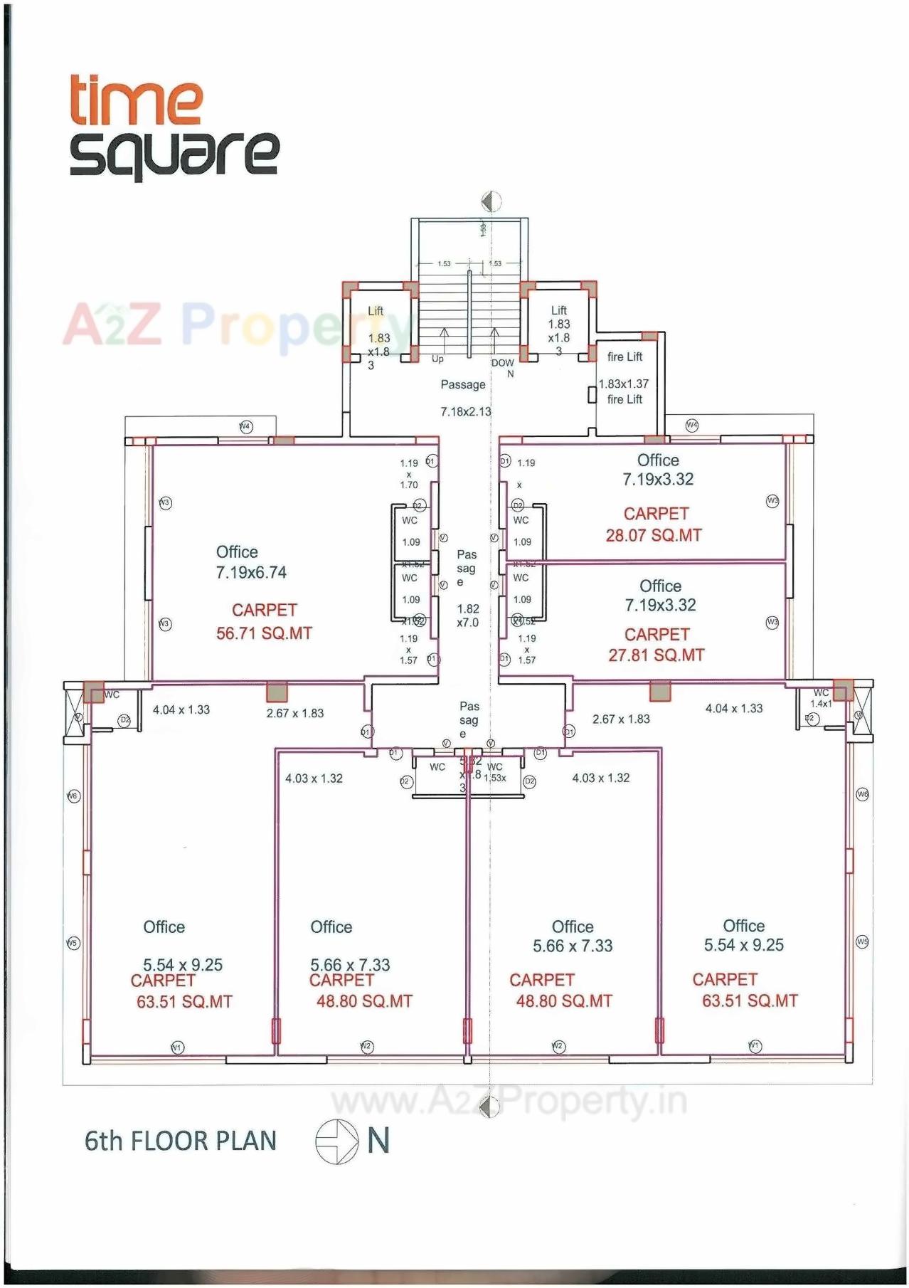Layout of real estate project Time Square located at Madhapar, Rajkot, Gujarat