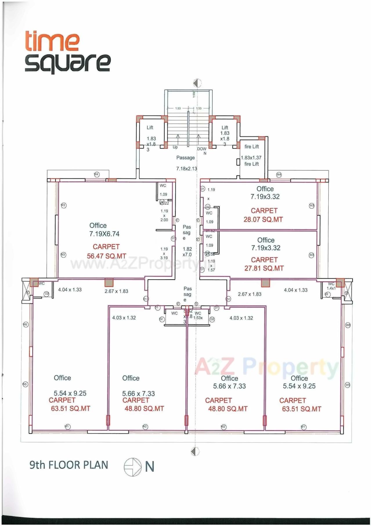 Layout of real estate project Time Square located at Madhapar, Rajkot, Gujarat