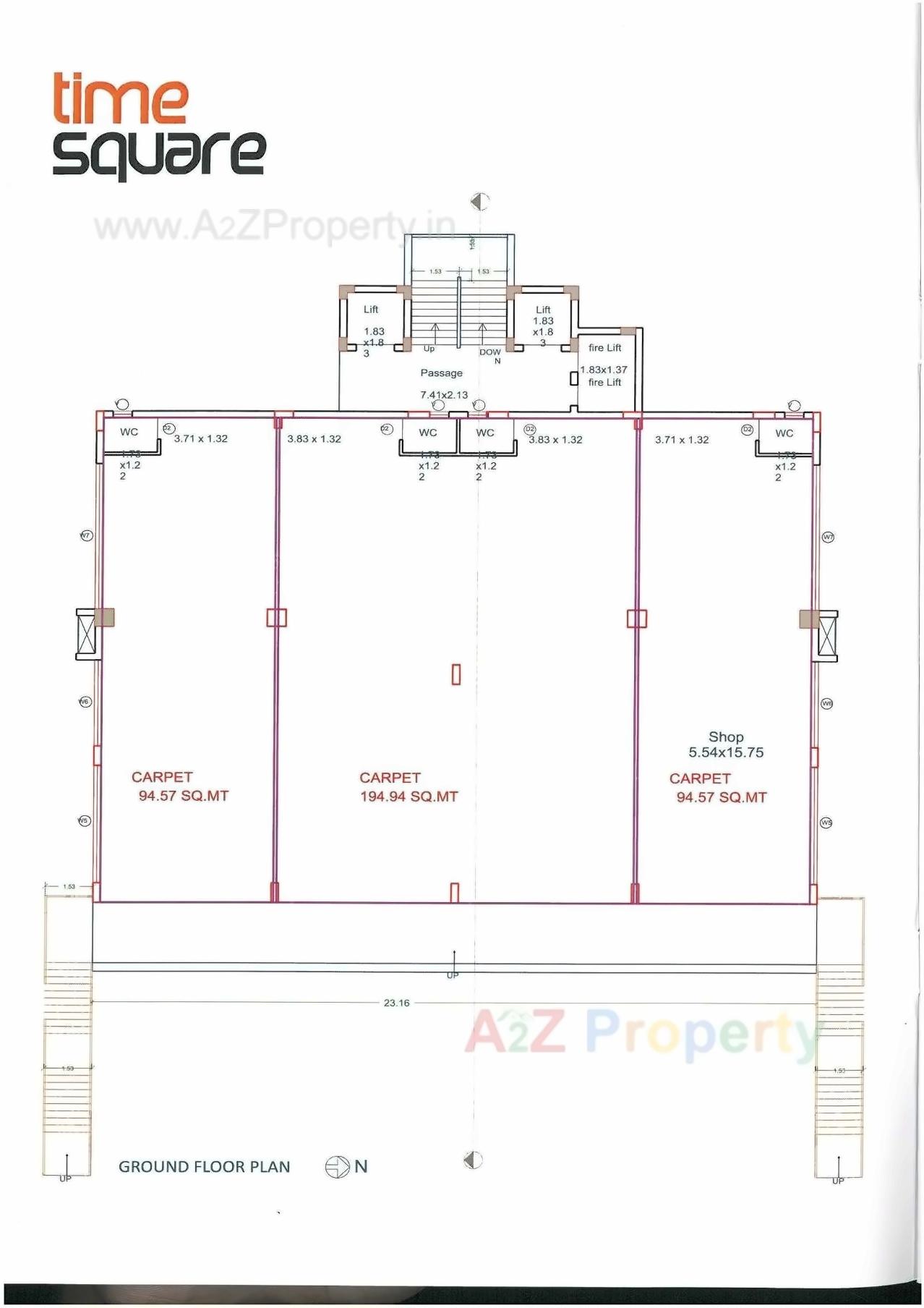  of real estate project Time Square located at Madhapar, Rajkot, Gujarat