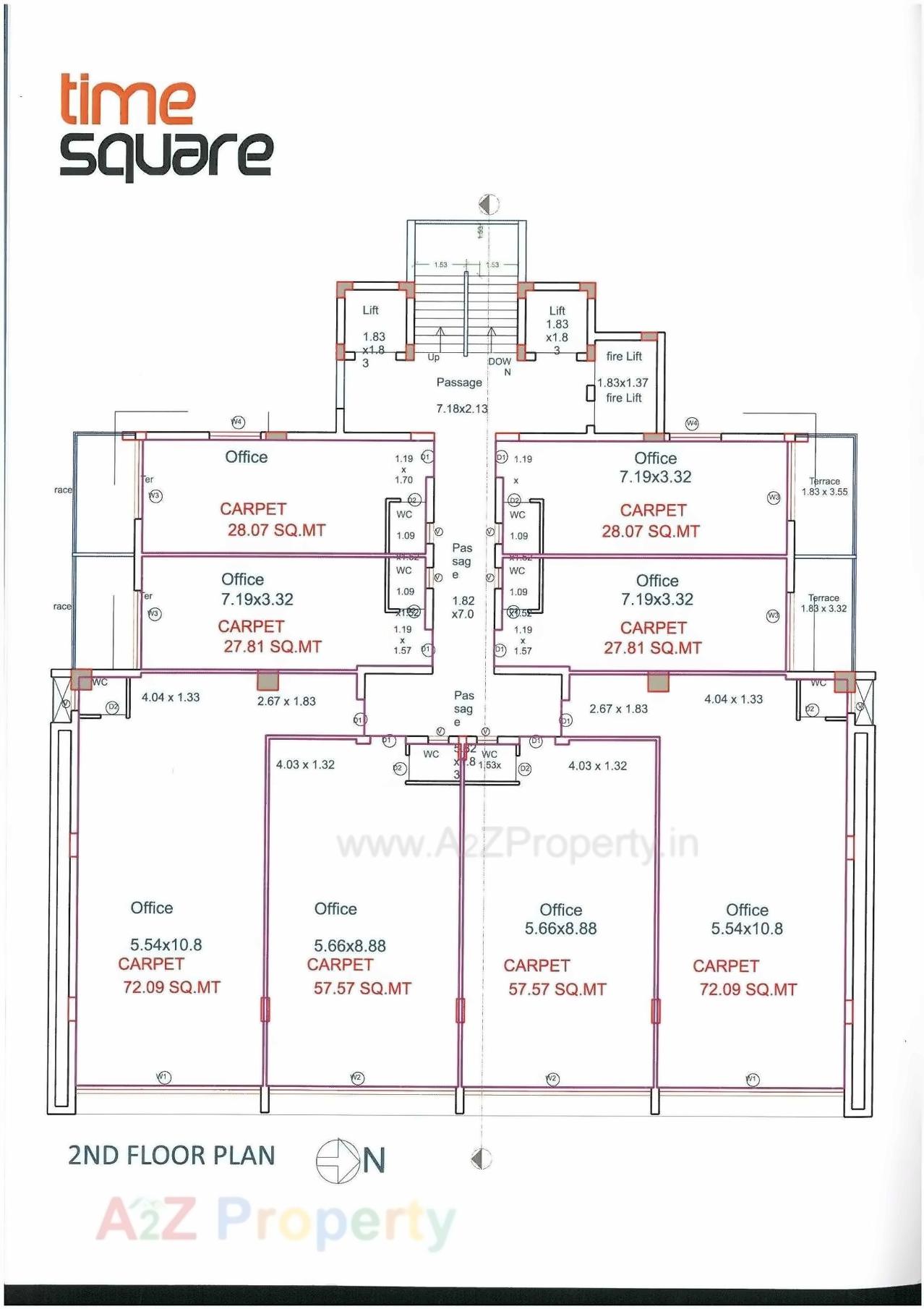 Layout of real estate project Time Square located at Madhapar, Rajkot, Gujarat