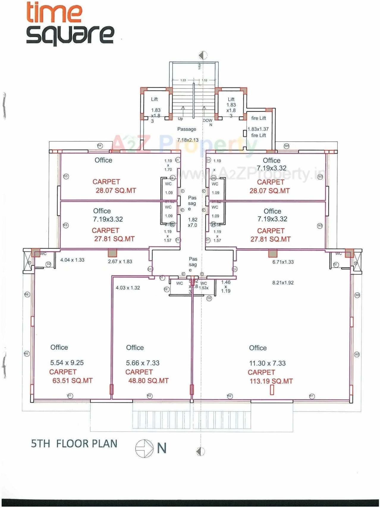  of real estate project Time Square located at Madhapar, Rajkot, Gujarat