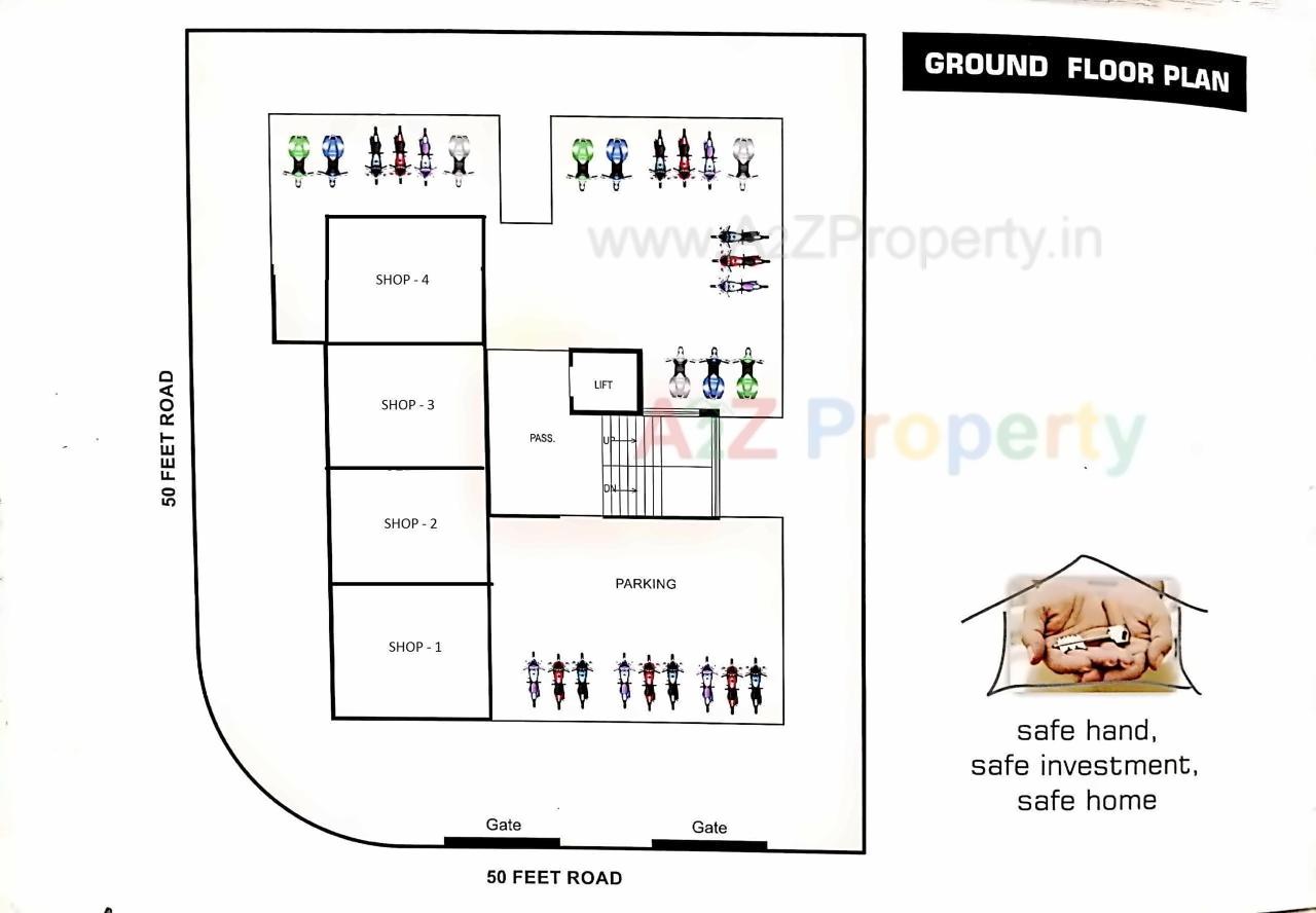 Layout of real estate project Titanium Heights located at Gondal, Rajkot, Gujarat
