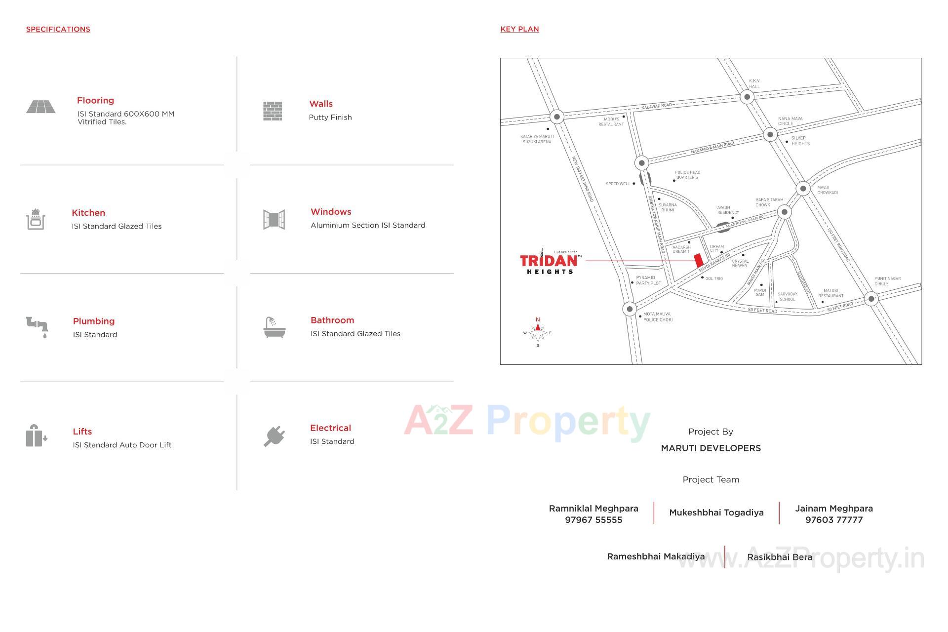  of real estate project Tridan Heights located at Mavdi, Rajkot, Gujarat