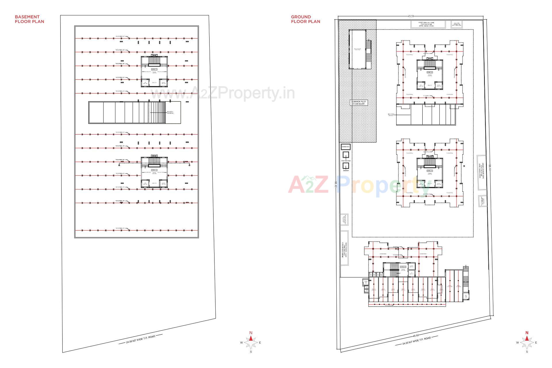 Layout of real estate project Tridan Heights located at Mavdi, Rajkot, Gujarat