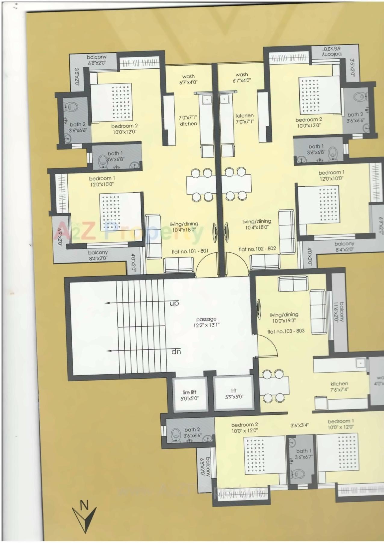Layout of real estate project Trimurti Apartment located at Ghanteshwar, Rajkot, Gujarat