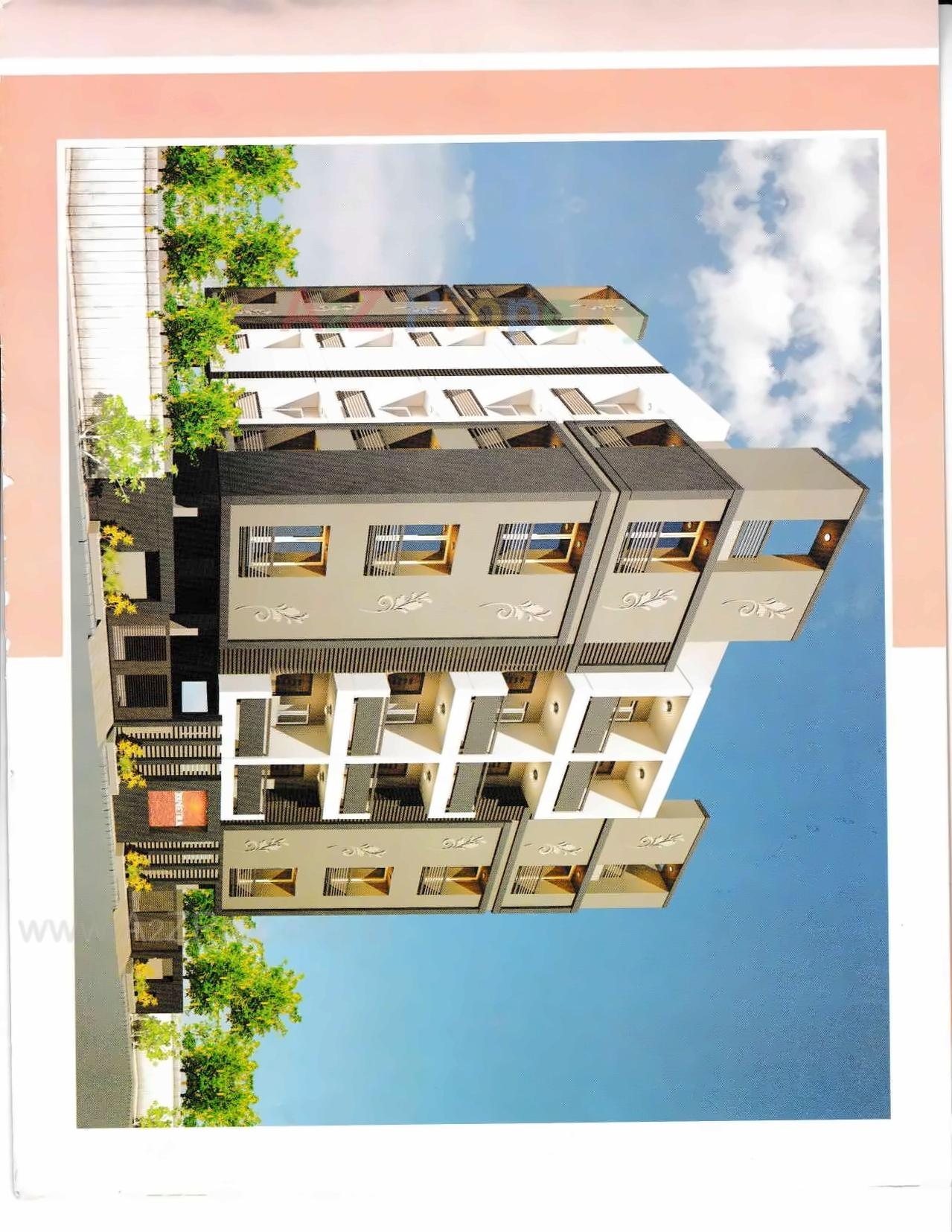 3D Elevation of real estate project Trinetra located at Rajkot, Rajkot, Gujarat