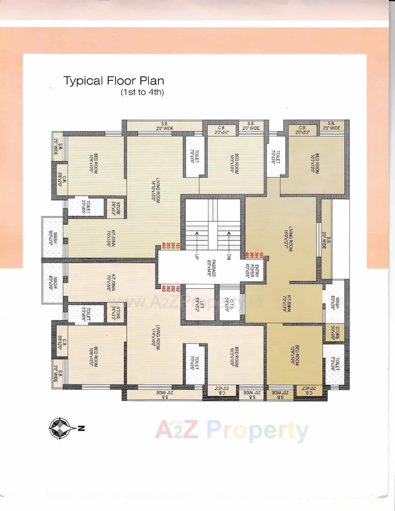 Layout of real estate project Trinetra located at Rajkot, Rajkot, Gujarat