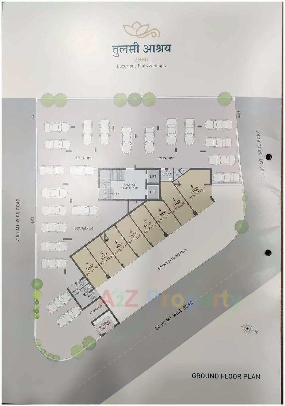 Layout of real estate project Tulsi Aashray located at Kothariya, Rajkot, Gujarat