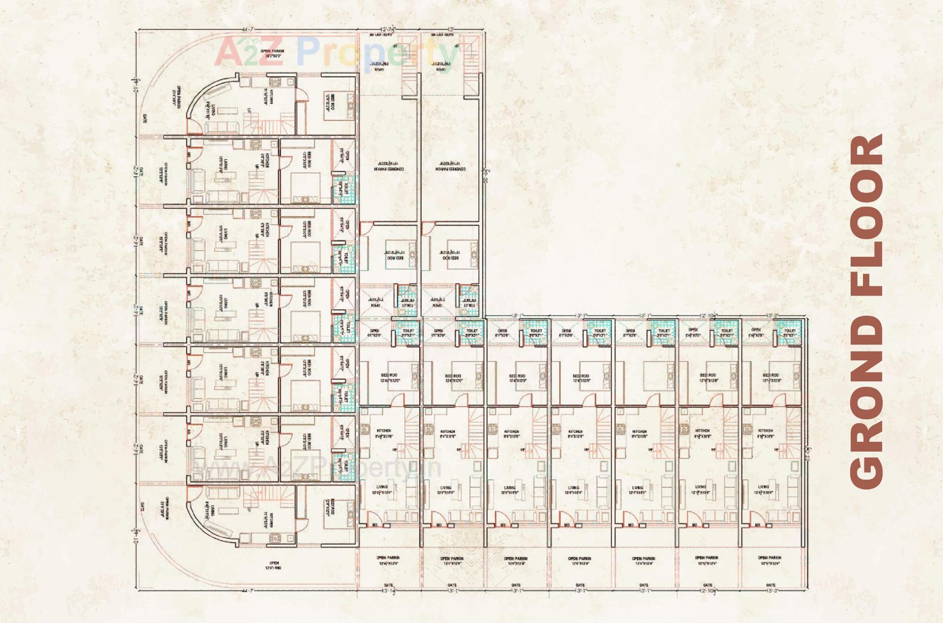 Layout of real estate project Tulsi Bunglows located at Rajkot, Rajkot, Gujarat