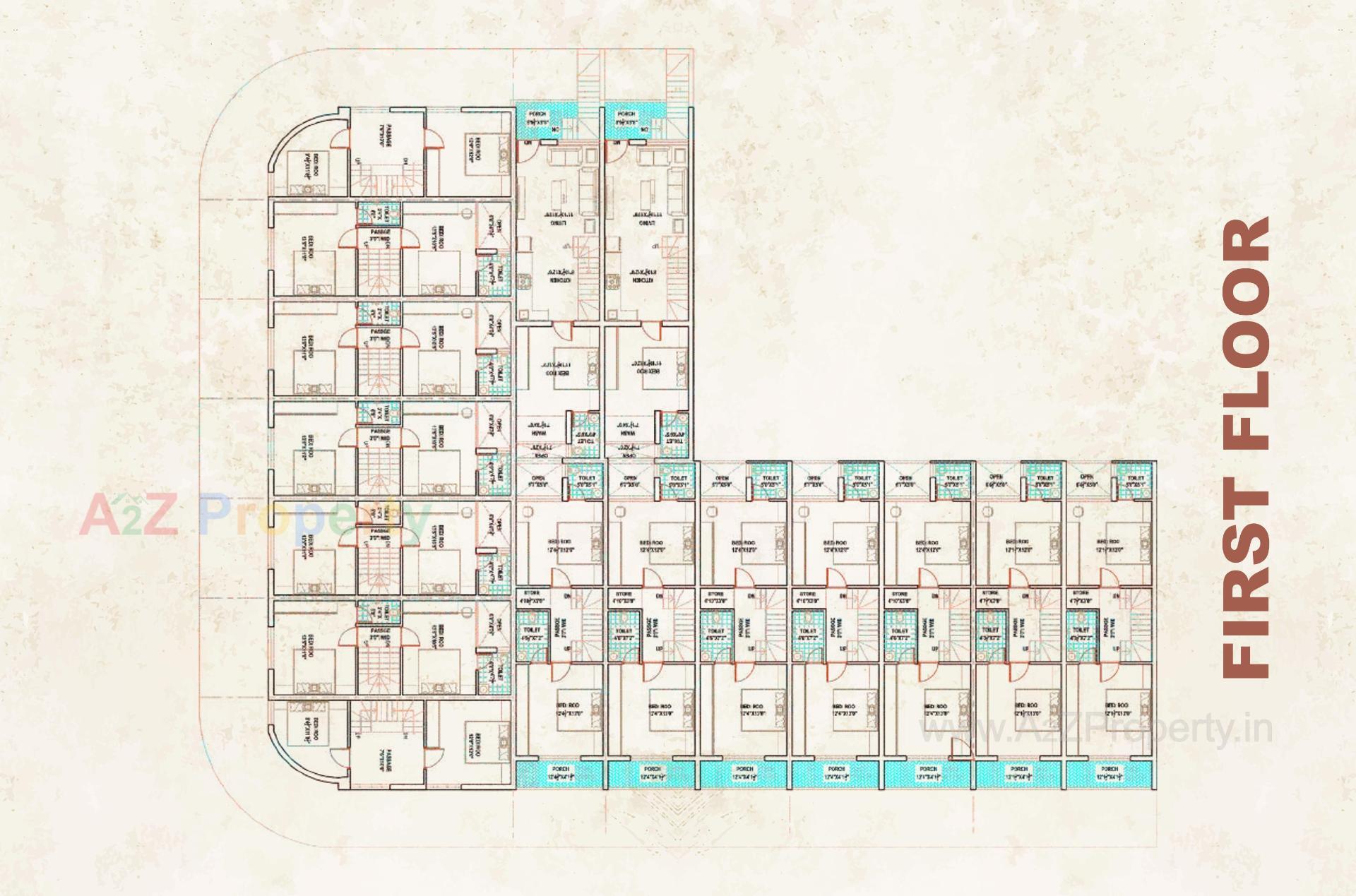 Layout of real estate project Tulsi Bunglows located at Rajkot, Rajkot, Gujarat