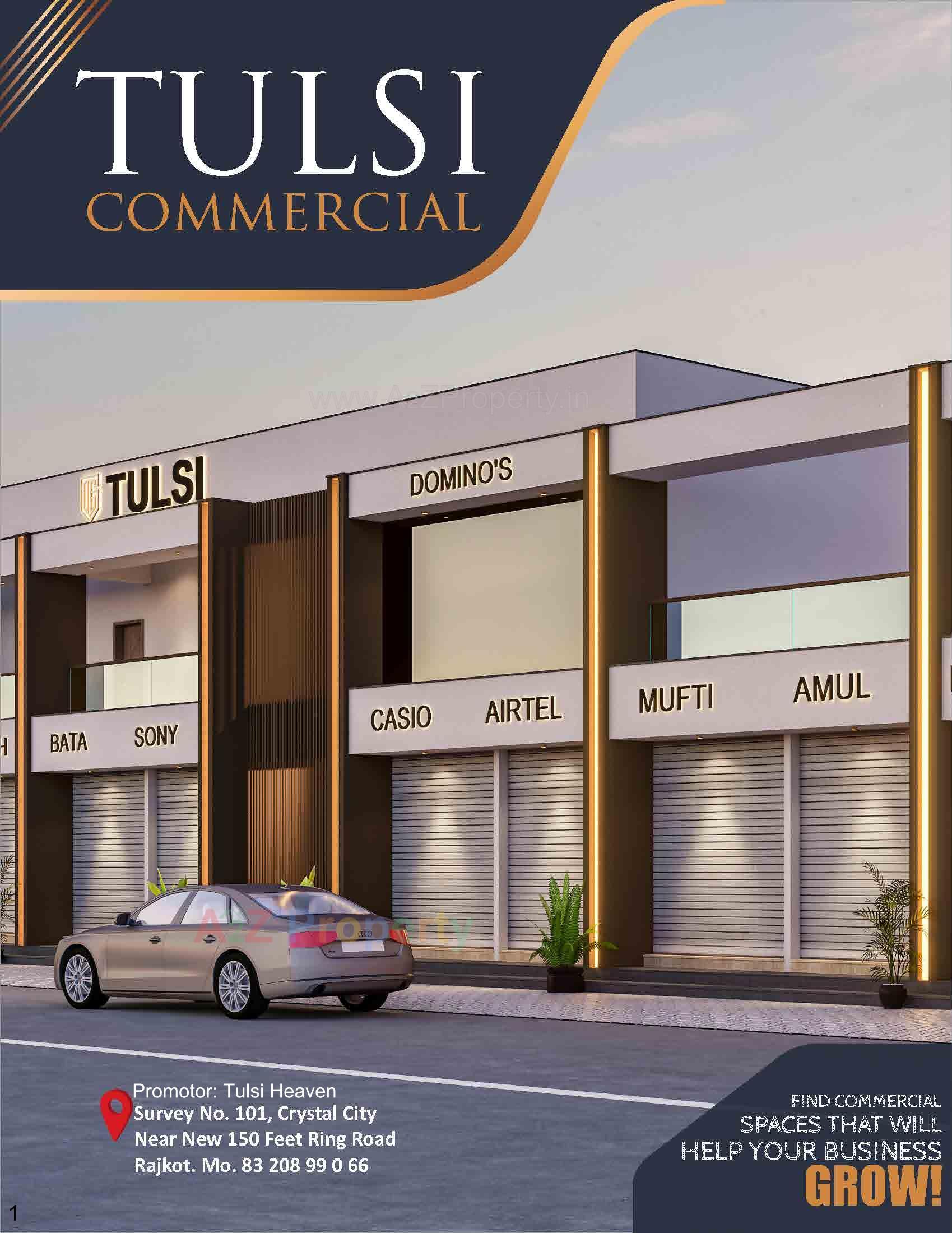 3D Elevation of real estate project Tulsi located at Ghanteshwar, Rajkot, Gujarat