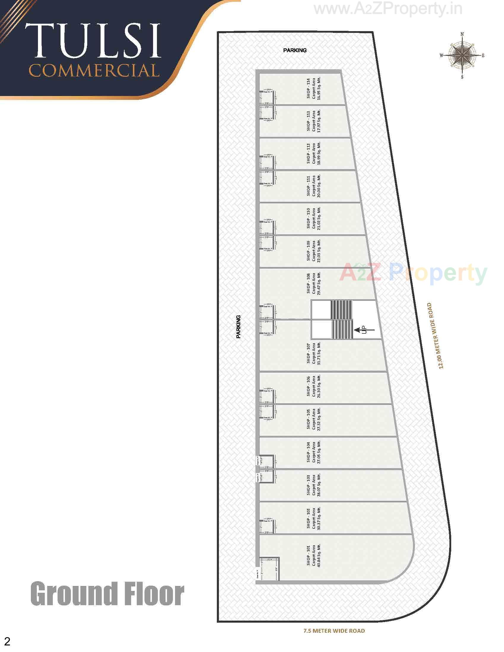 Layout of real estate project Tulsi located at Ghanteshwar, Rajkot, Gujarat