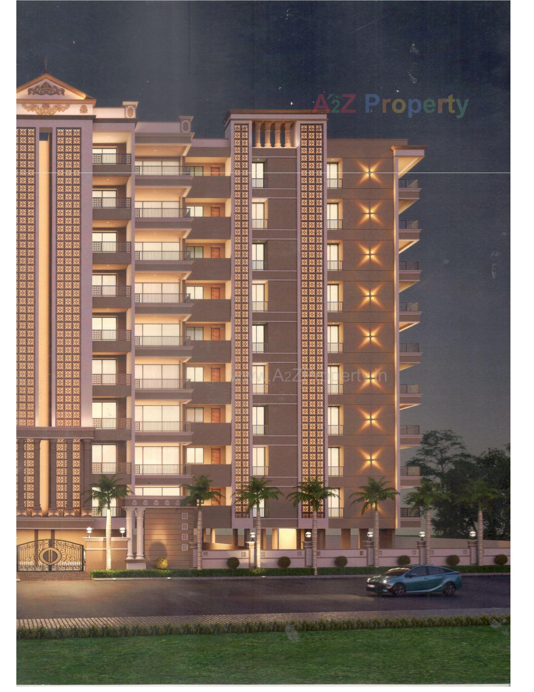 3D Elevation of real estate project Tulsi Gold located at Mavdi, Rajkot, Gujarat