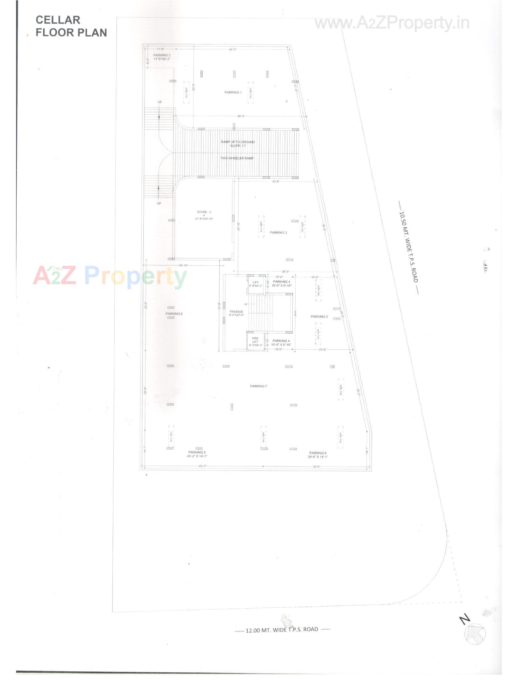 Layout of real estate project Tulsi Gold located at Mavdi, Rajkot, Gujarat