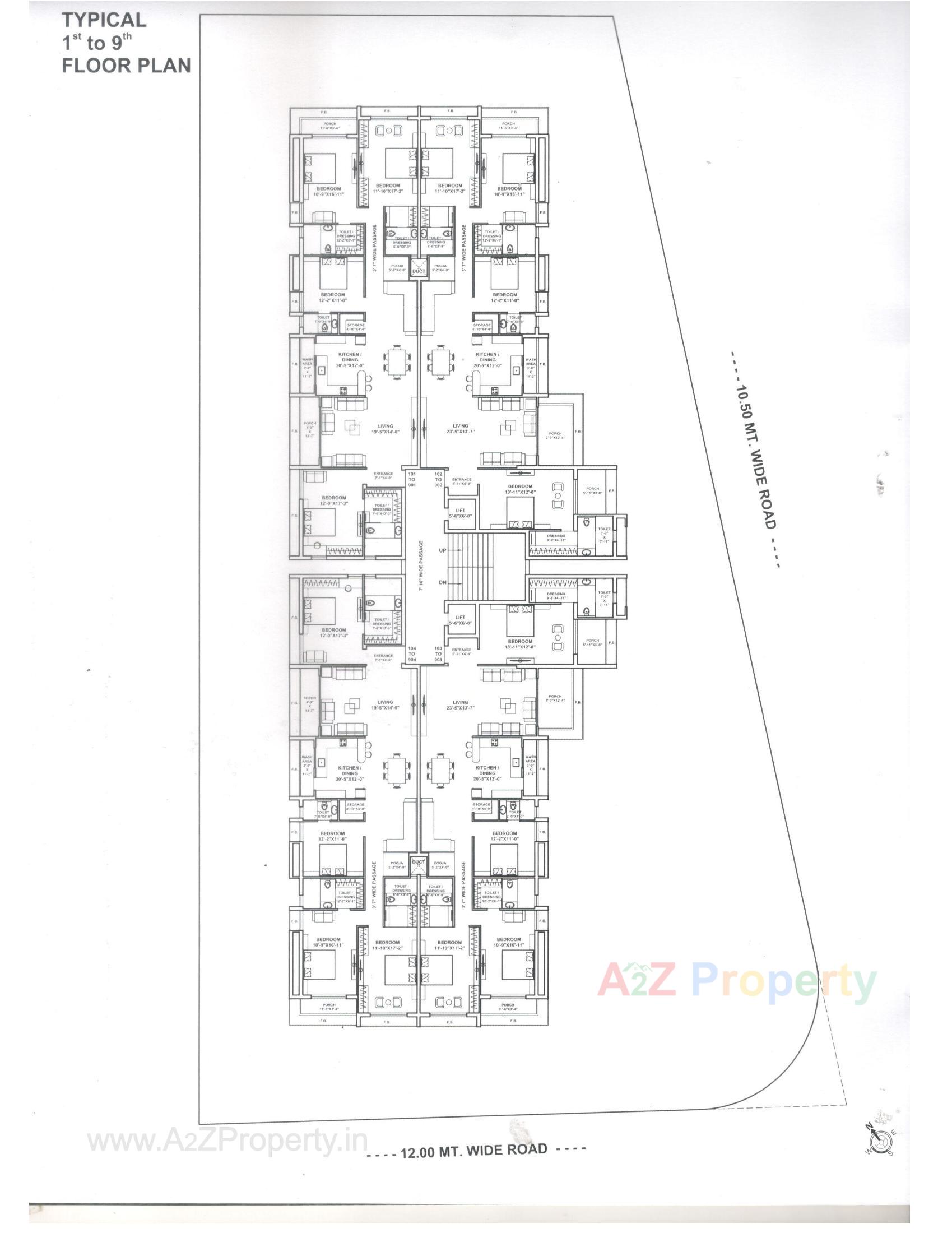 Layout of real estate project Tulsi Gold located at Mavdi, Rajkot, Gujarat
