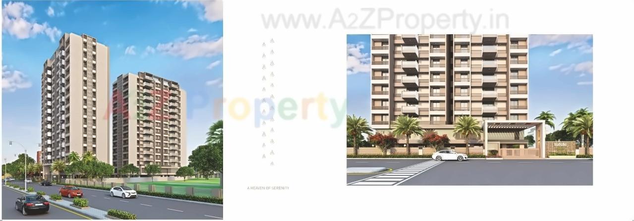 3D Elevation of real estate project Tulsi Green located at Motamava, Rajkot, Gujarat