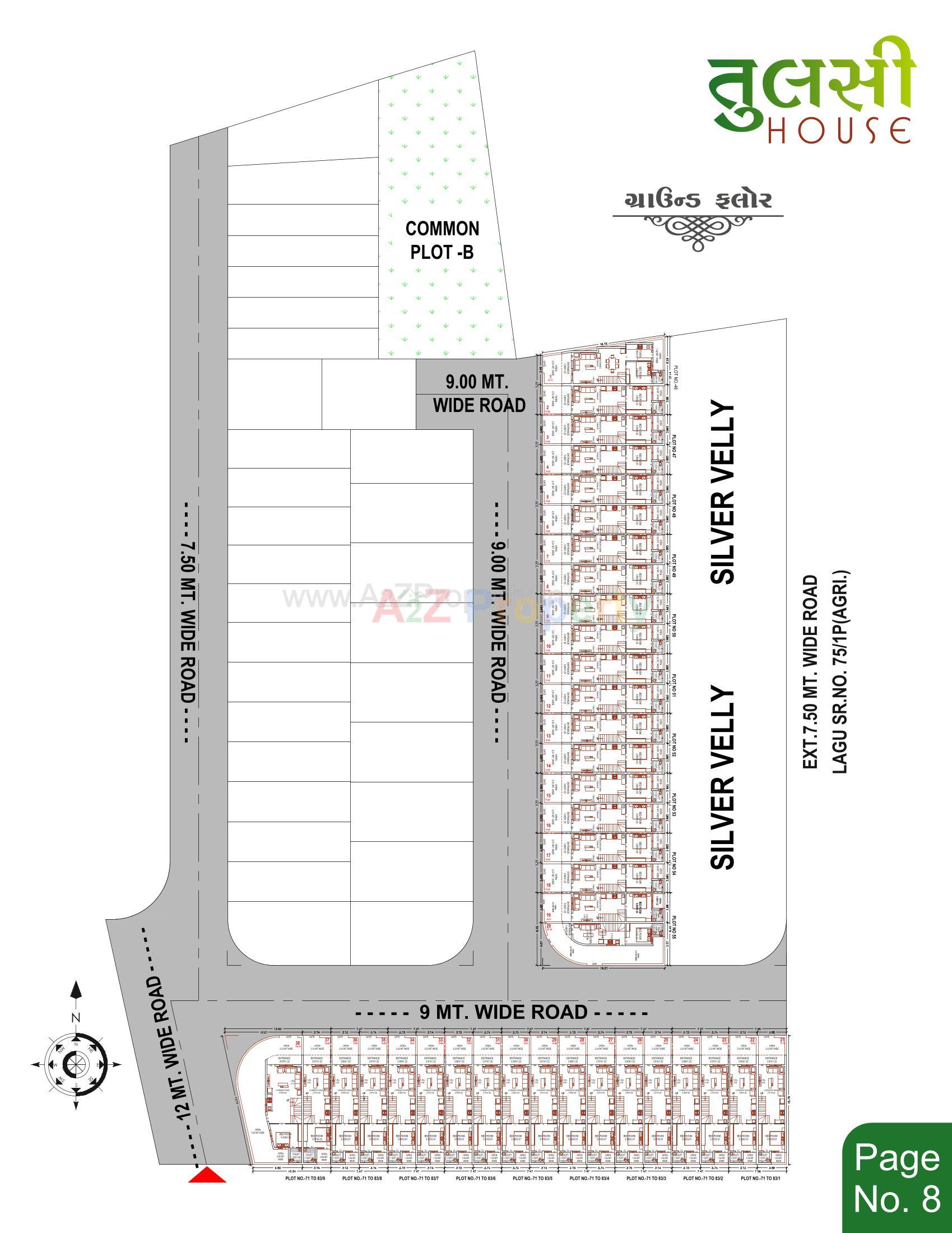 Layout of real estate project Tulsi House located at Ghanteshwar, Rajkot, Gujarat