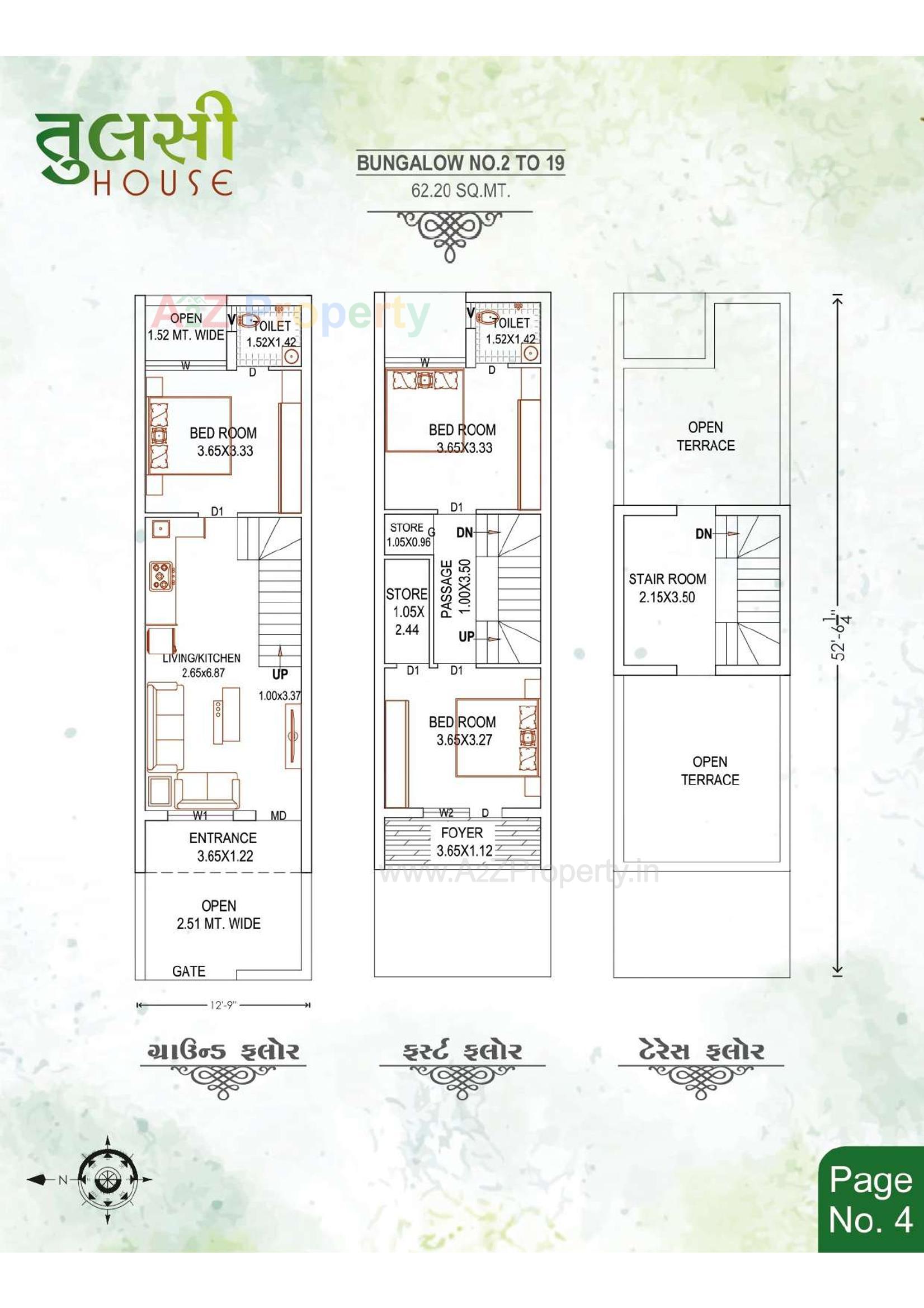 Layout of real estate project Tulsi House located at Ghanteshwar, Rajkot, Gujarat